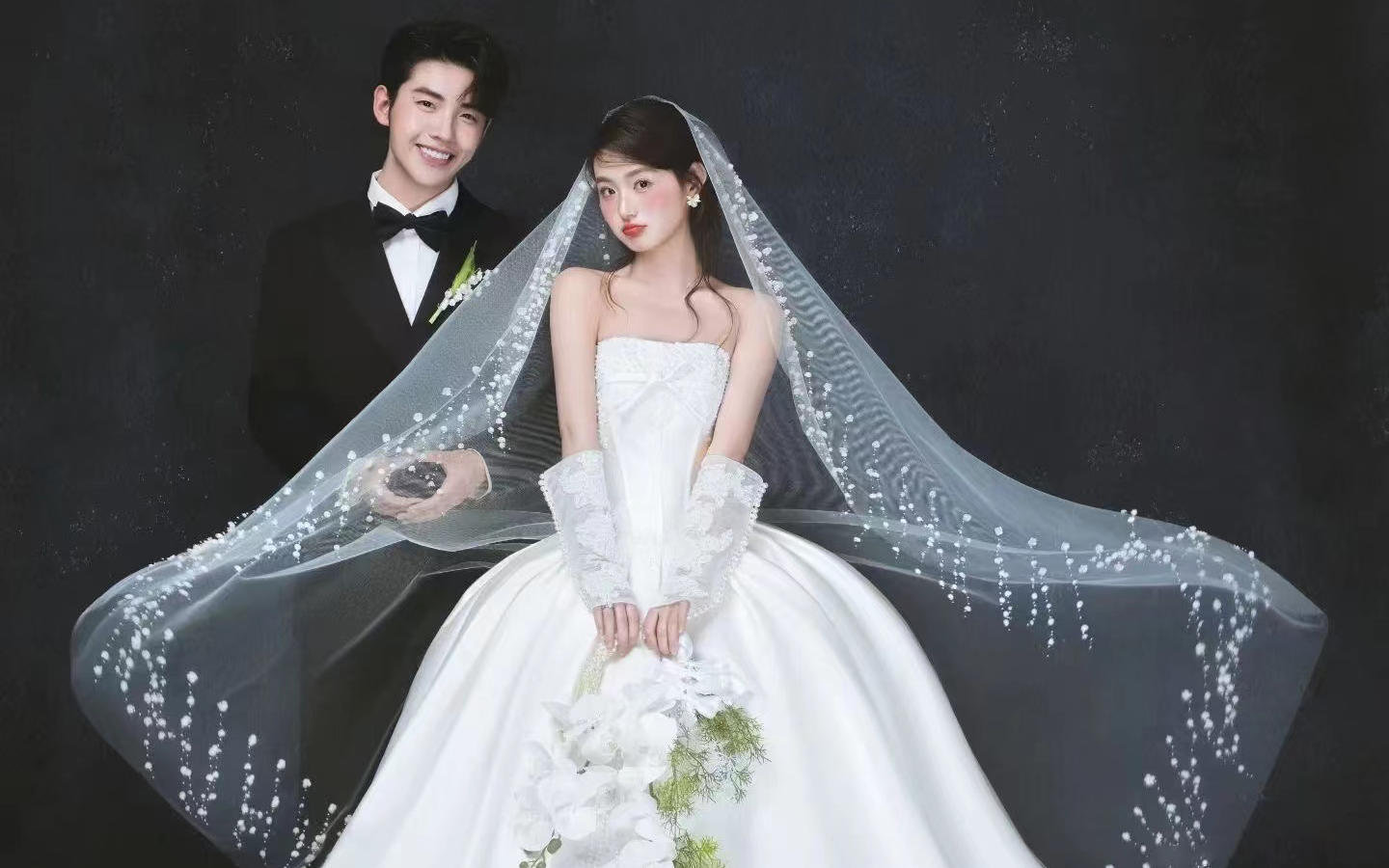 主白纱高级黑色