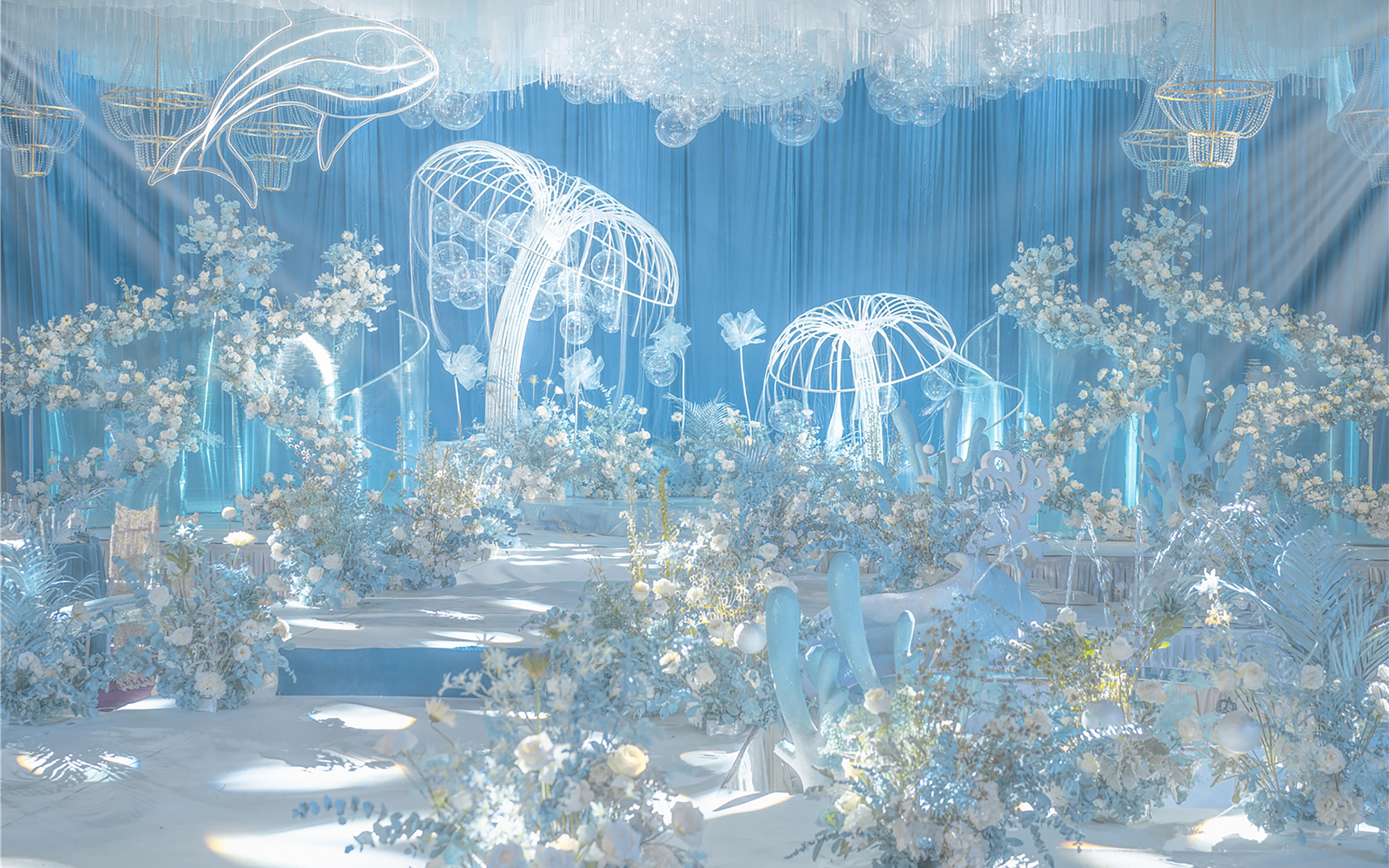 星落蓝海，花缀良辰」