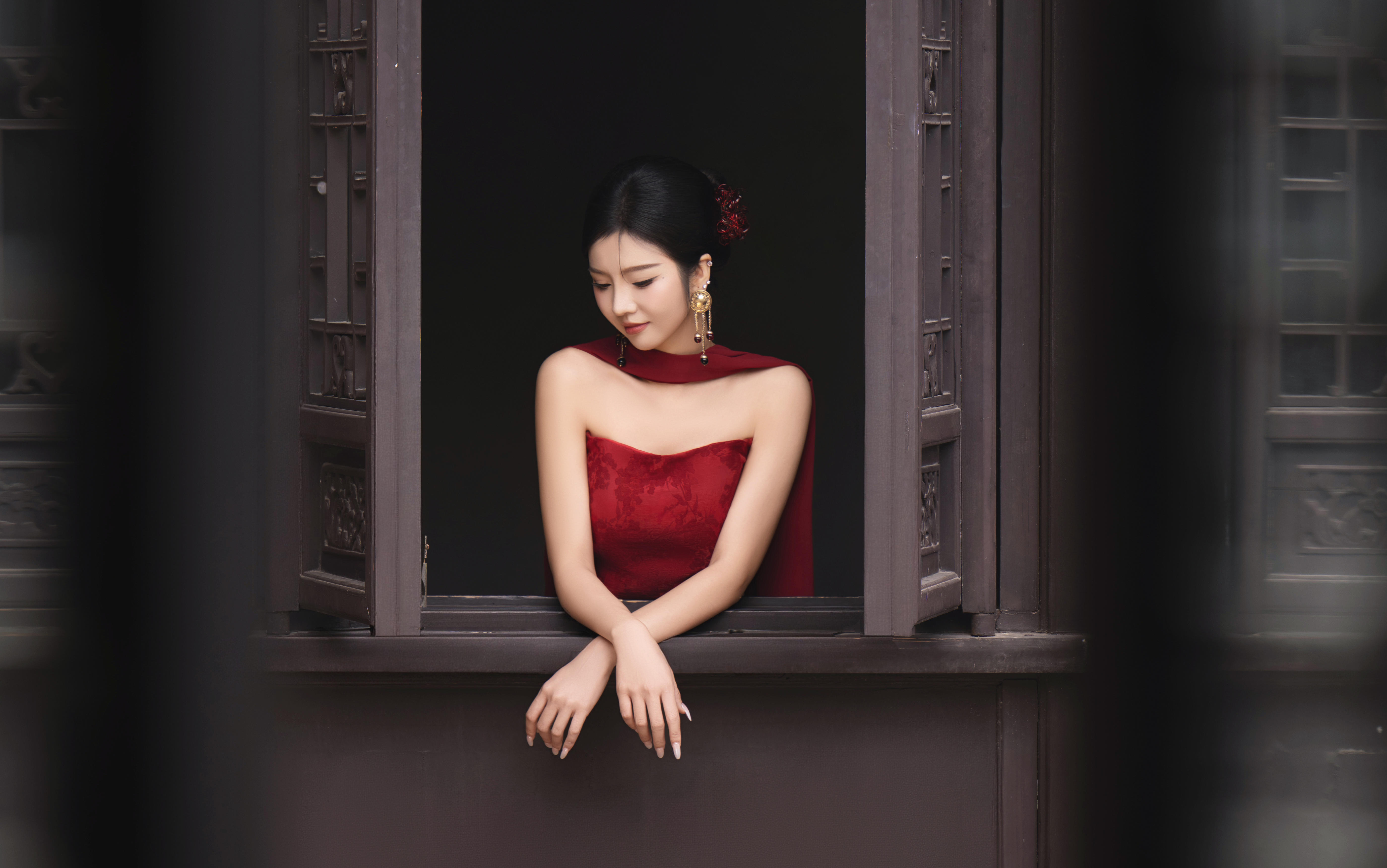 【雪彩客片】解鎖我的中式園林大紅色婚紗照也太美啦