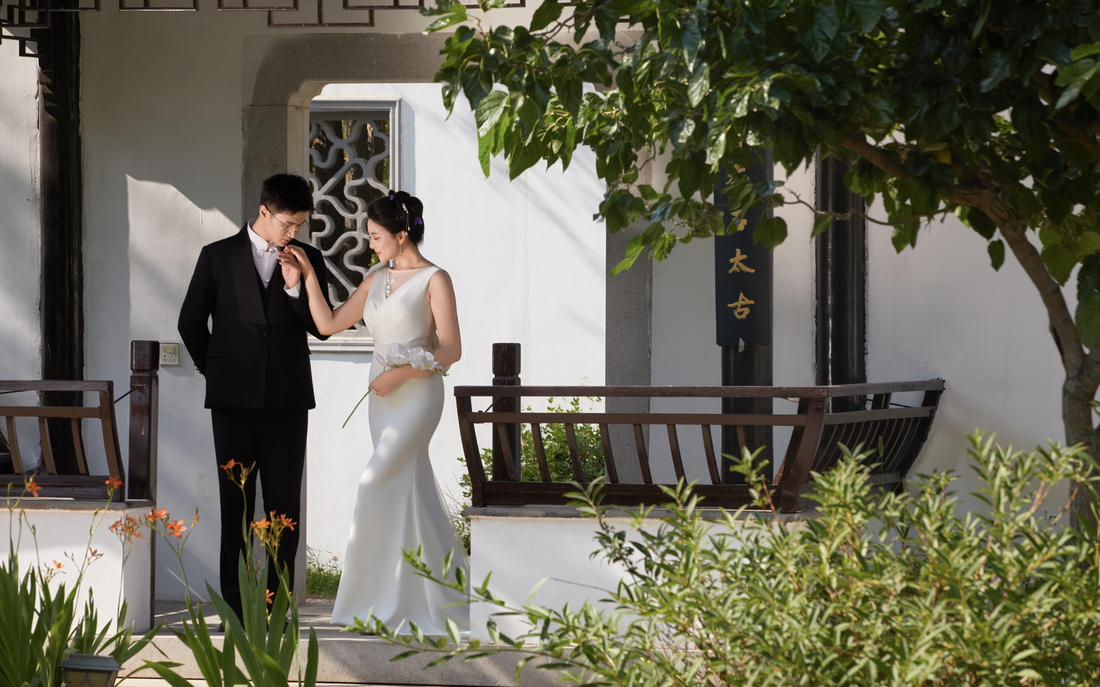 中式建筑与西式的婚礼美好际遇