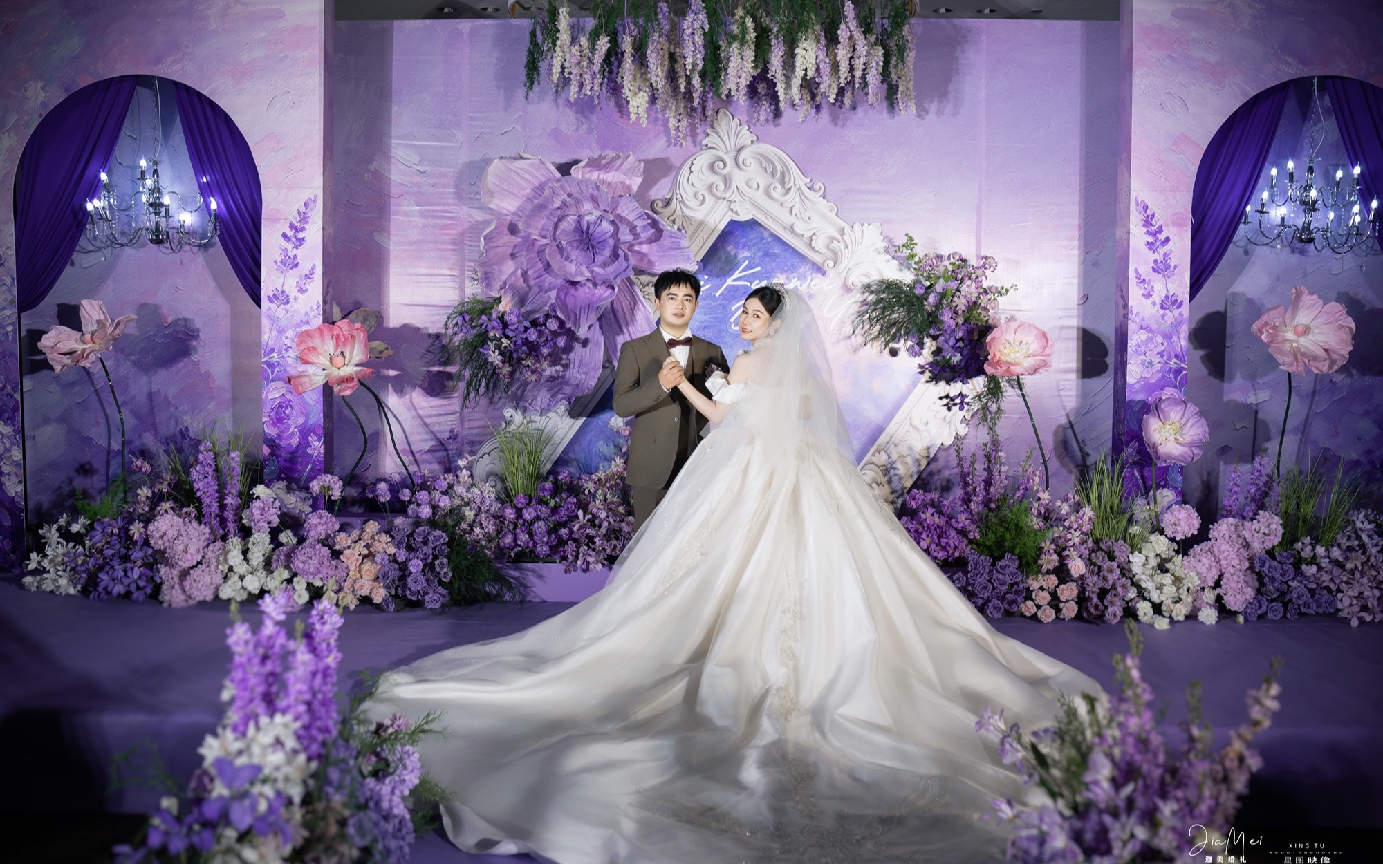 黛紫色韩系婚礼