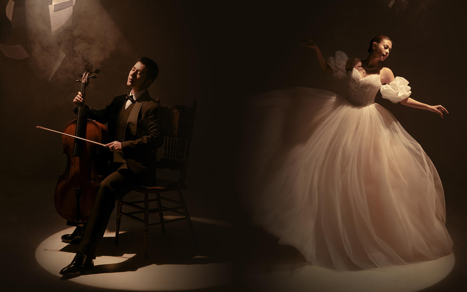 灯与舞台💃芭蕾和大提琴谱写史诗级歌