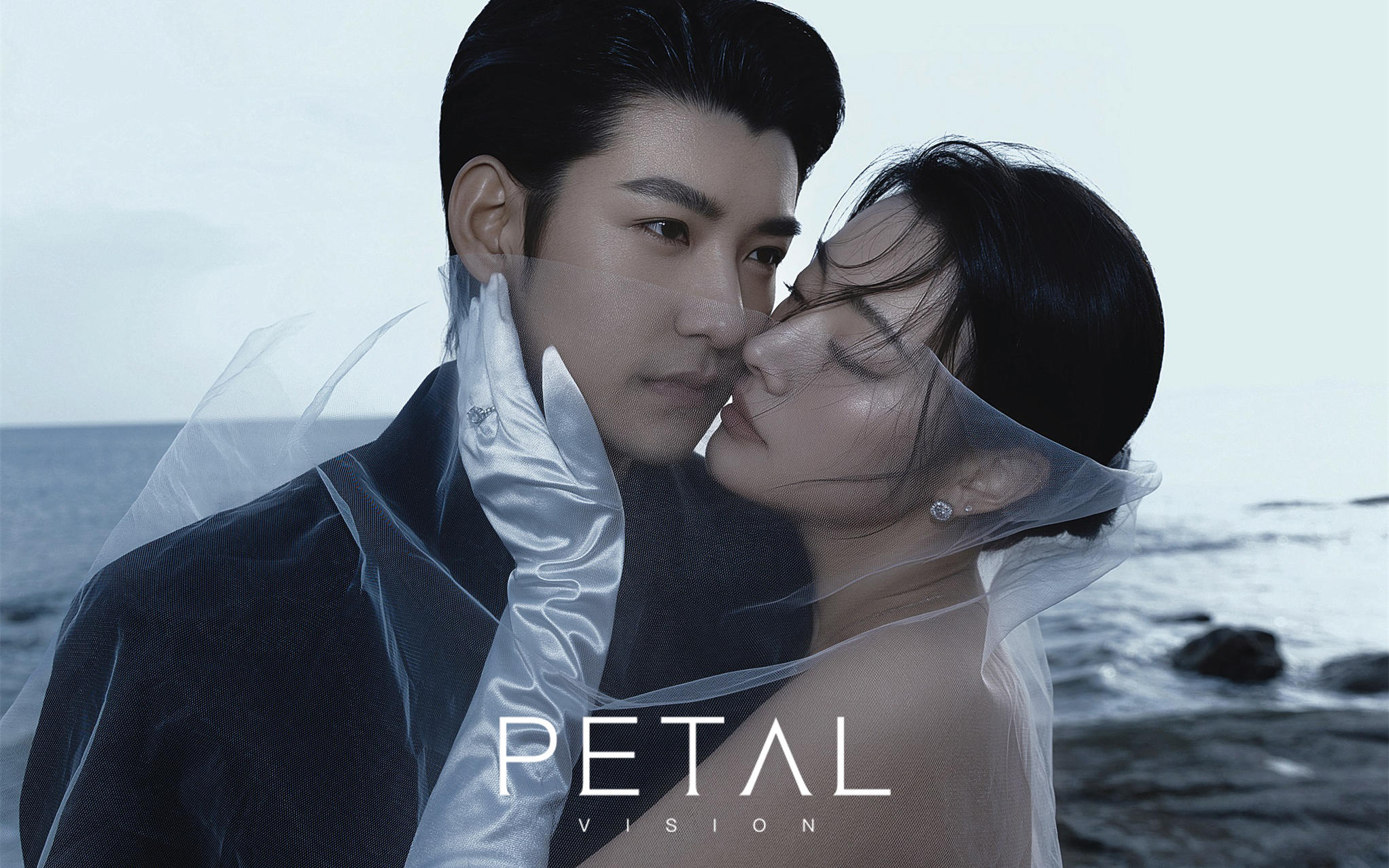 花瓣摄影•黑纱礁石婚纱照