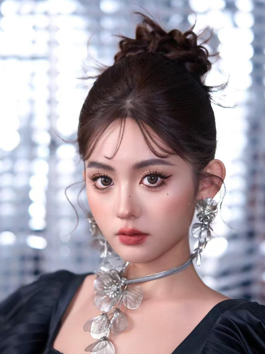 千金妆丸子头造型