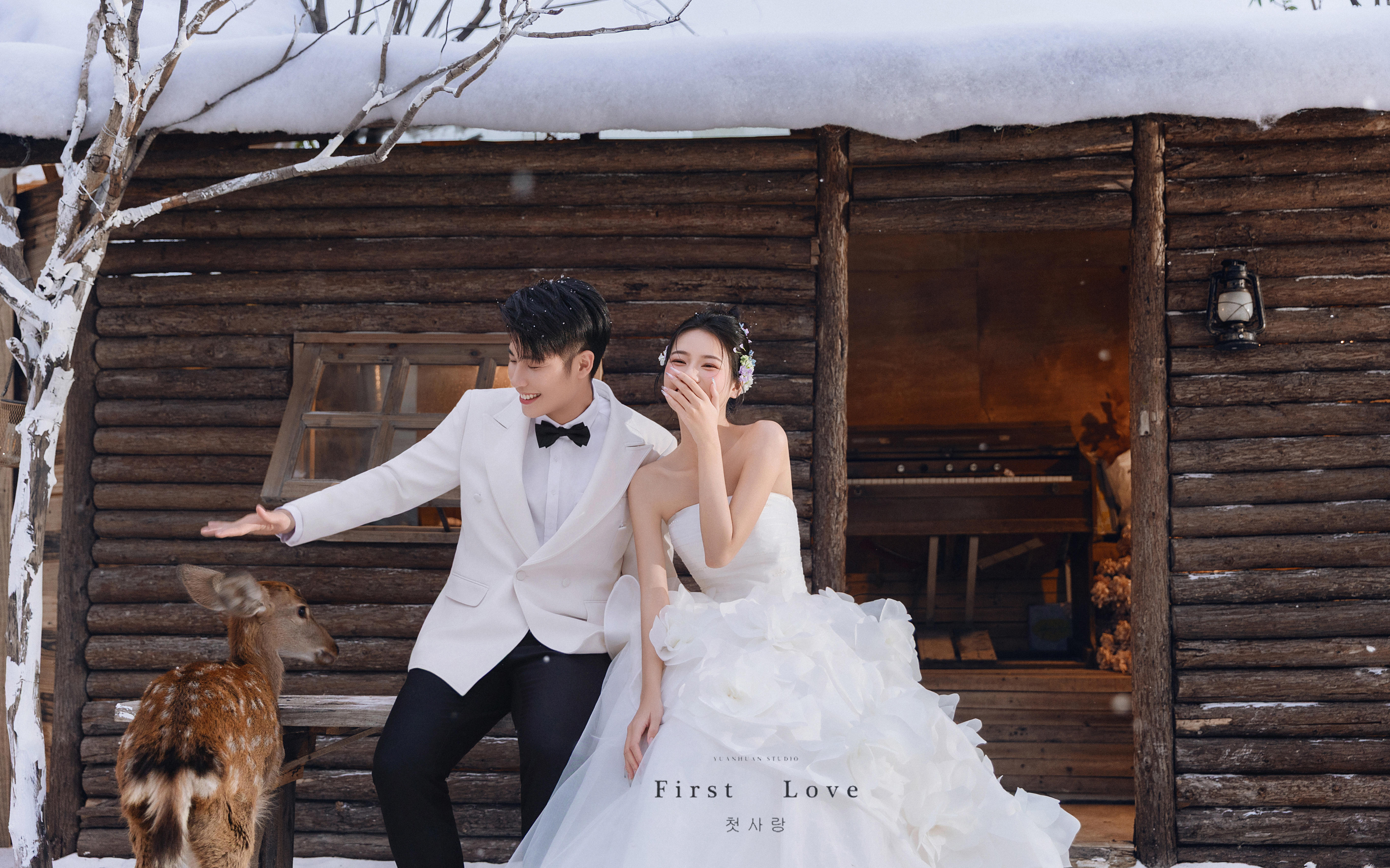 【人氣熱拍】雪落肩頭主紗翩翩，冬日氛圍感婚照