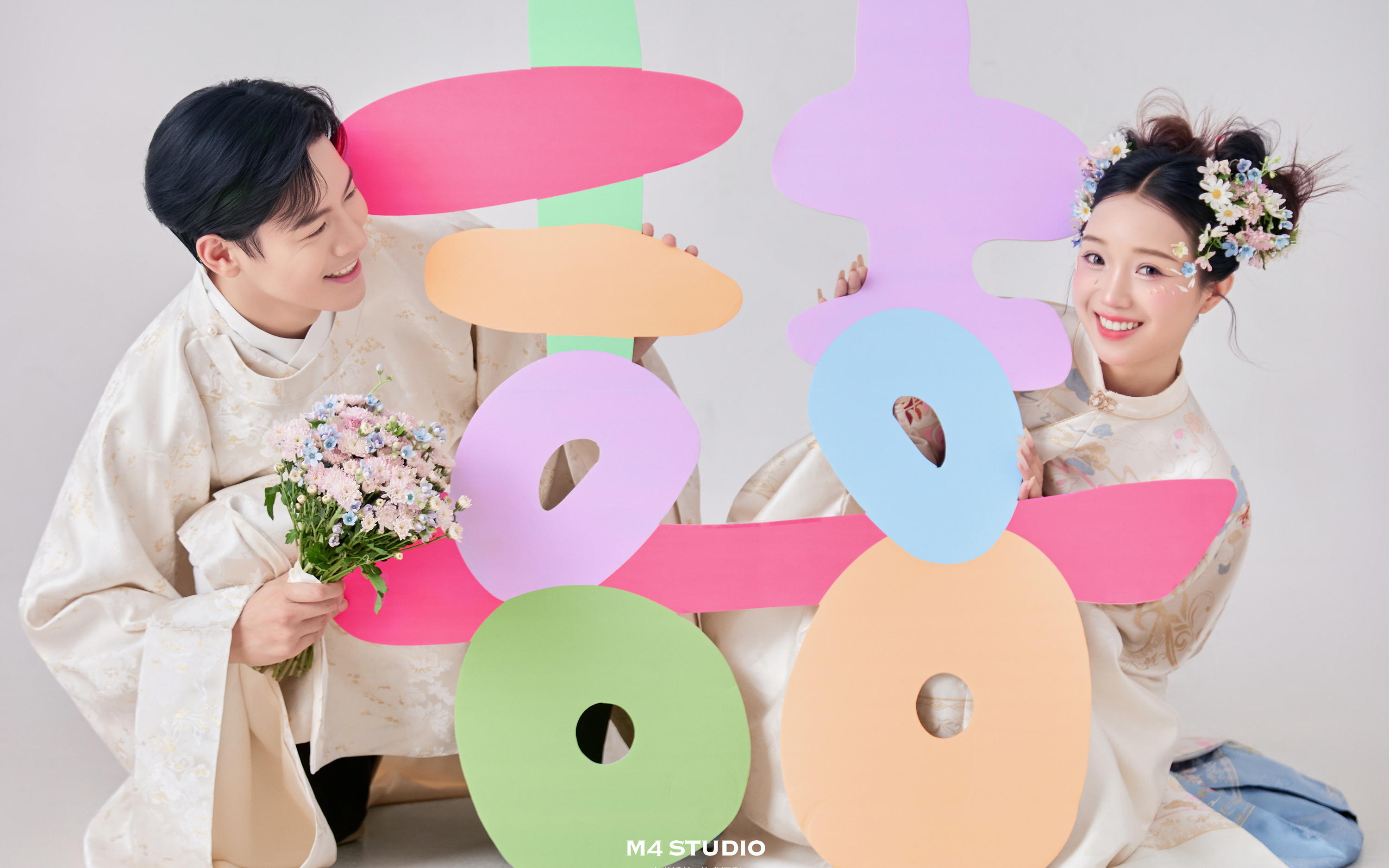 涂鸦中式婚纱照