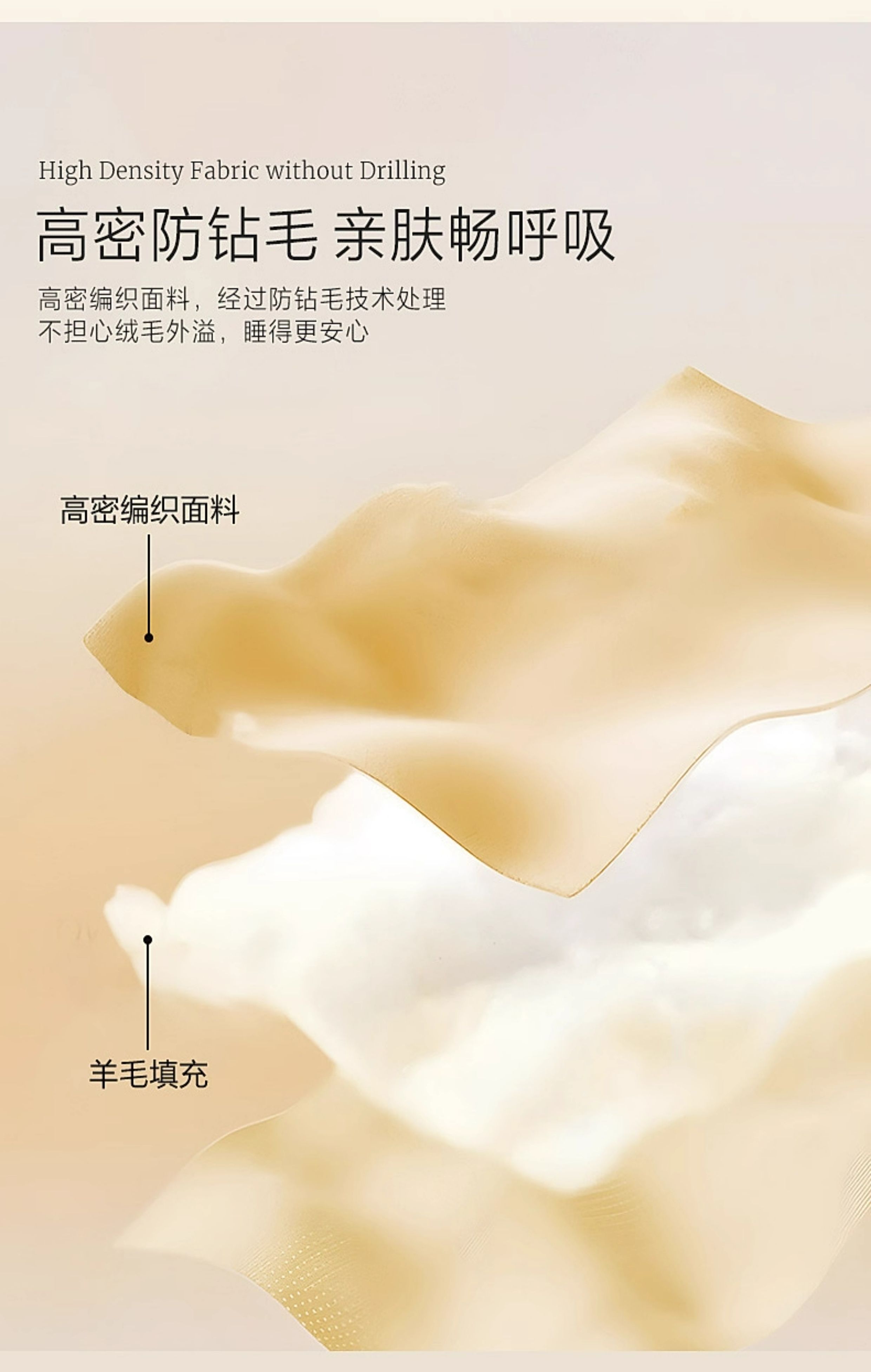【水星家纺】100%澳洲羊毛四季被A类抑菌春秋被子保暖羊毛被芯
