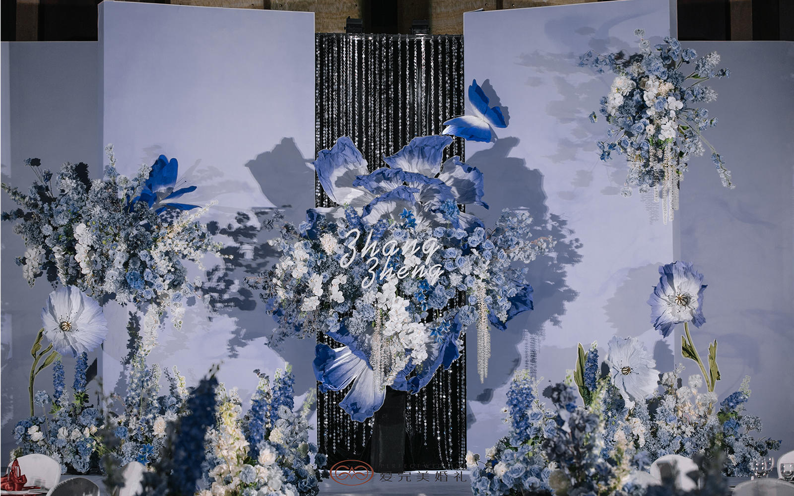 喜来登酒店蓝白色婚礼