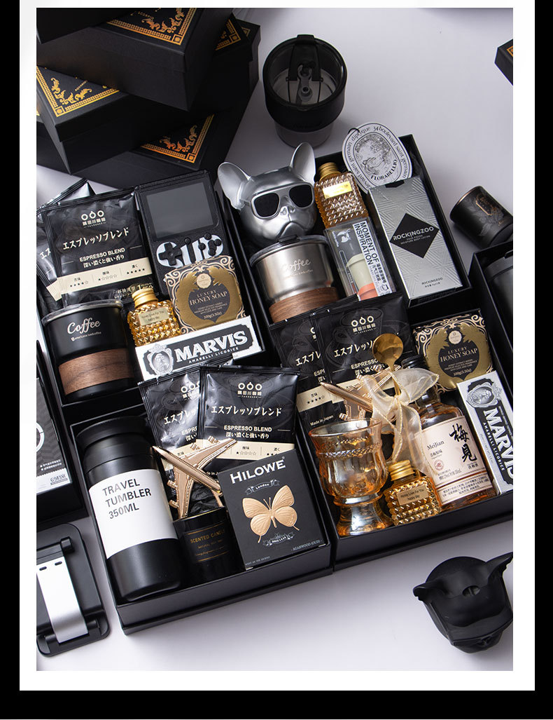 黑色星座禮盒 伴郎伴手禮男士結(jié)婚高檔實用禮盒小眾高級感隨手禮