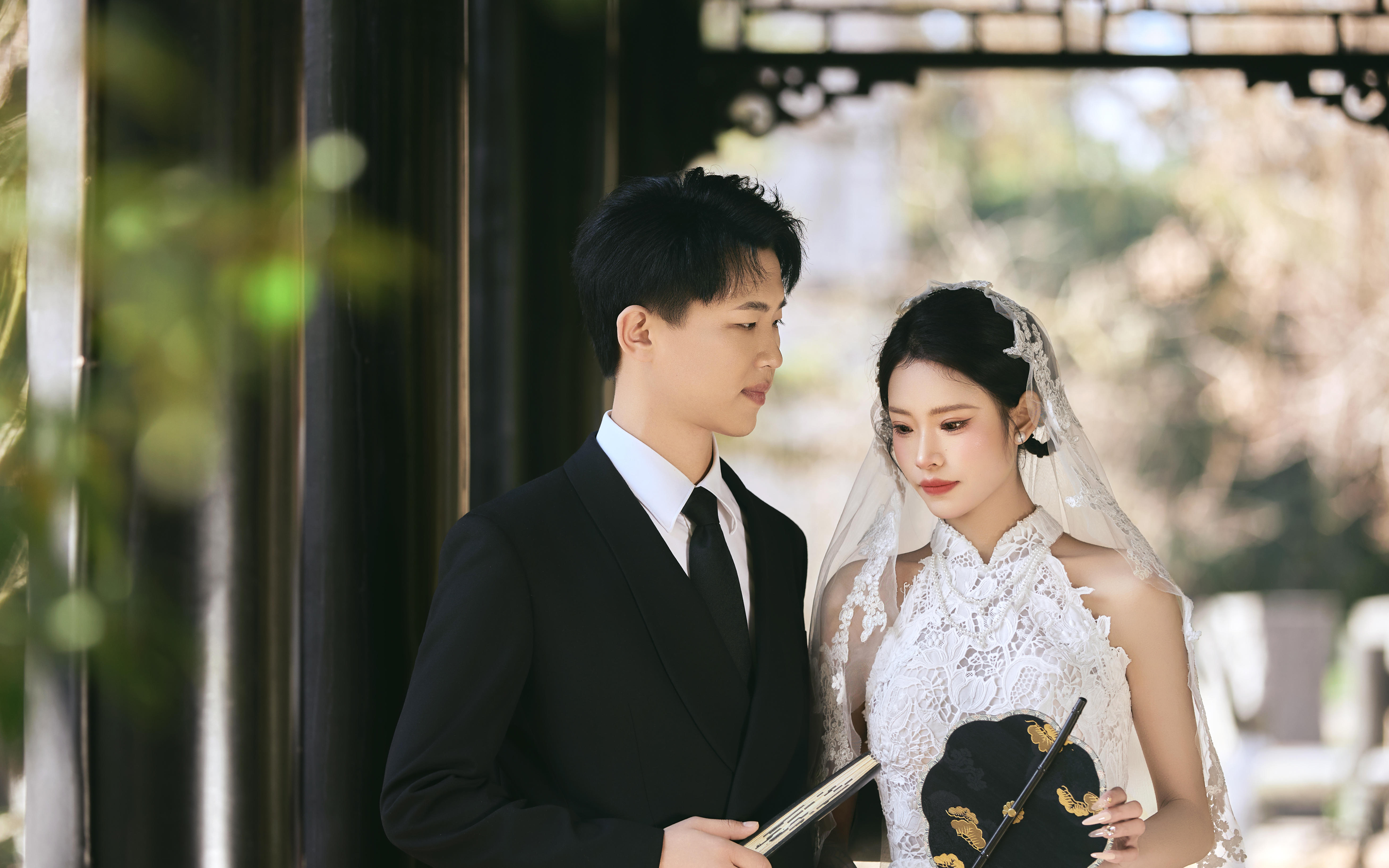 東方美學??新中式園林婚紗照，溫婉又高級
