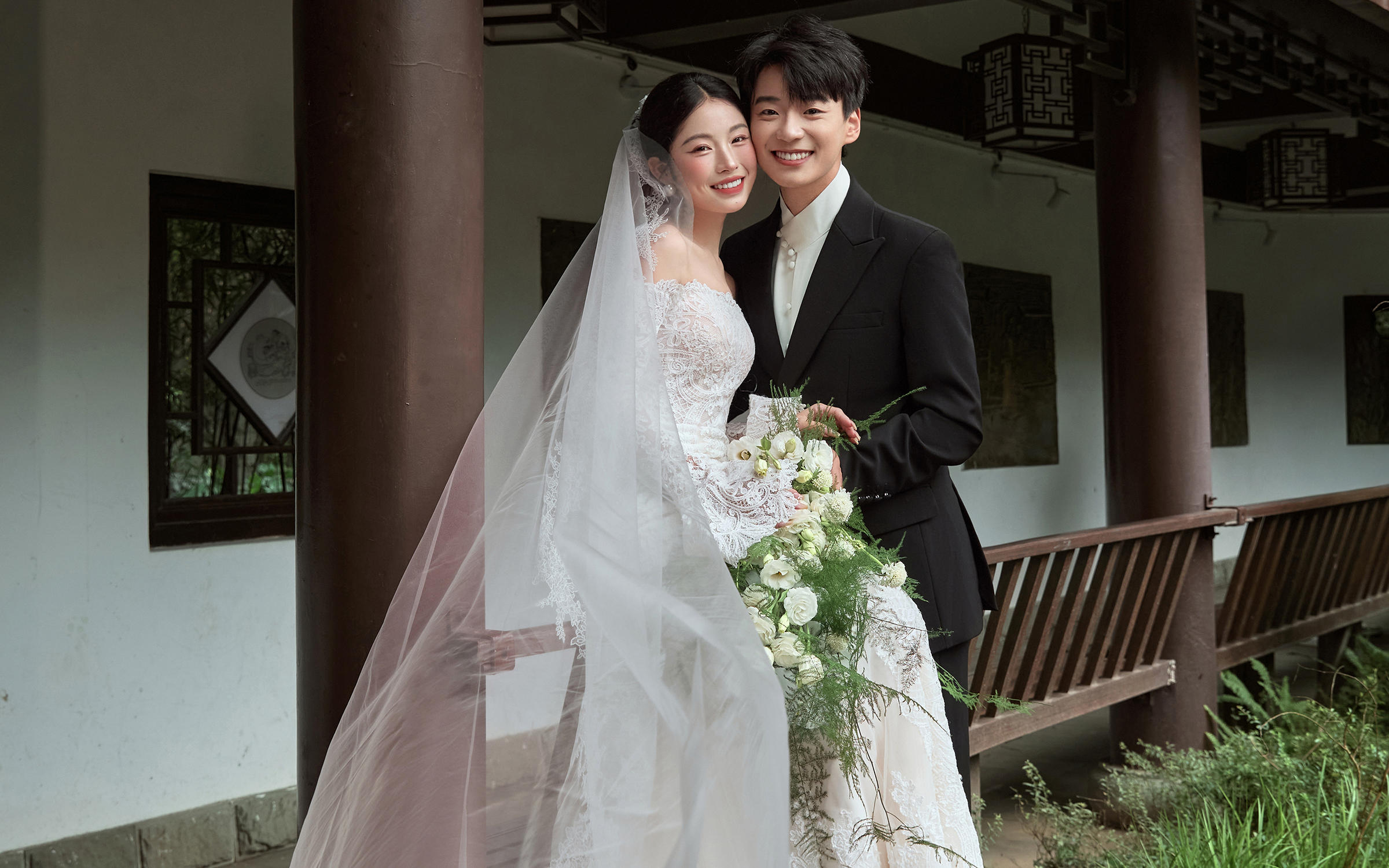 被朋友圈赞爆的中式园林婚纱照真的太美了