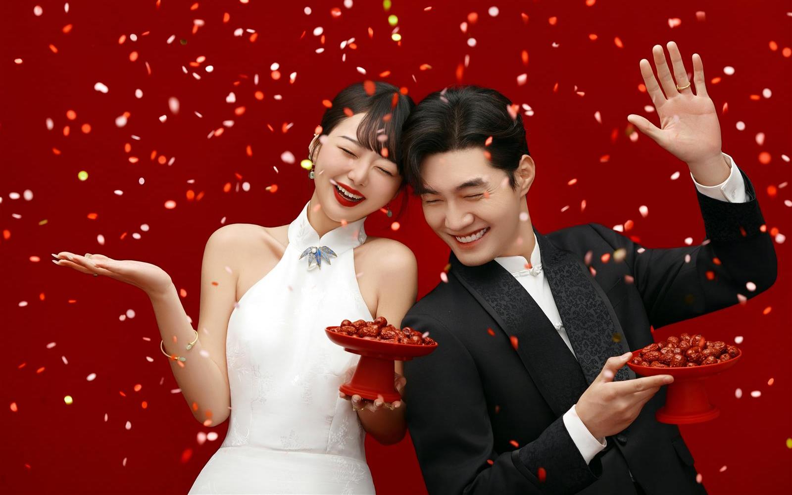 全家都夸的新中式喜嫁婚纱照❤️也太甜了叭‼️