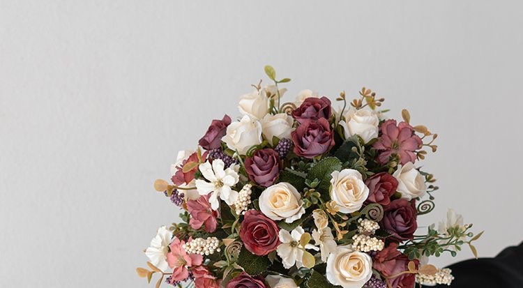 【仿真手捧花】欧式轻奢高级仿生花仿真手捧花