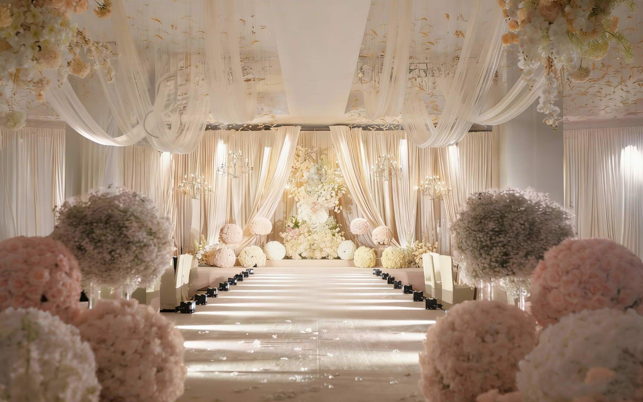 【夢幻婚慶禮儀策劃】奶油韓系布?；槎Y