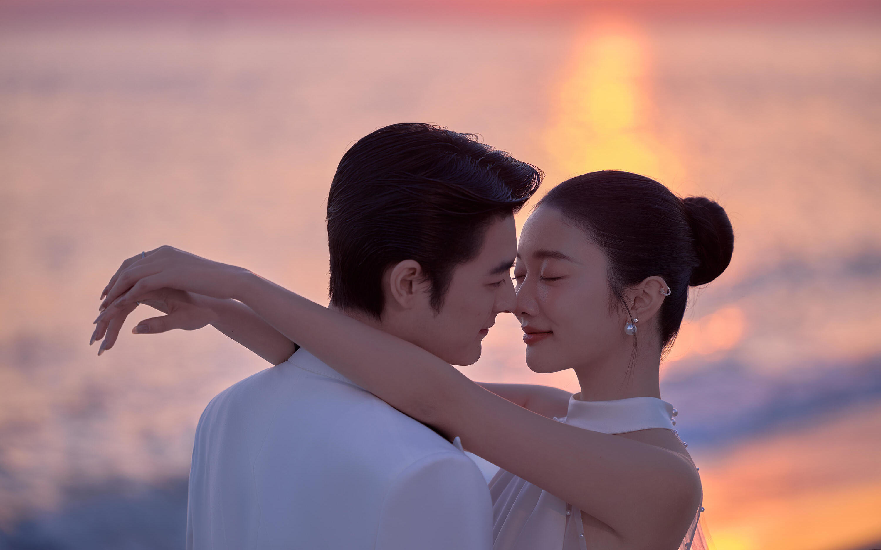 氛围感拉满！晚霞➕江景婚纱照