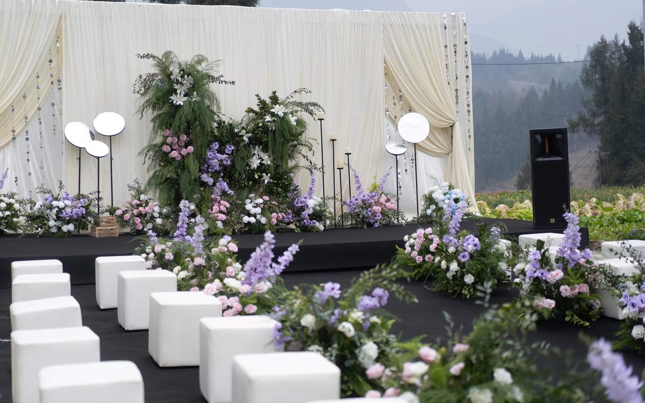 【缘梦阁】户外庭院自然感香槟婚礼