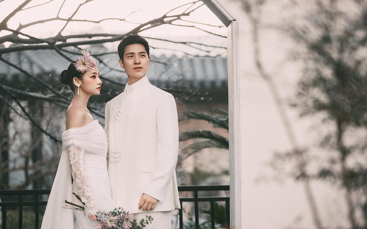 园林遇见白纱🍂把诗意写进婚纱照里