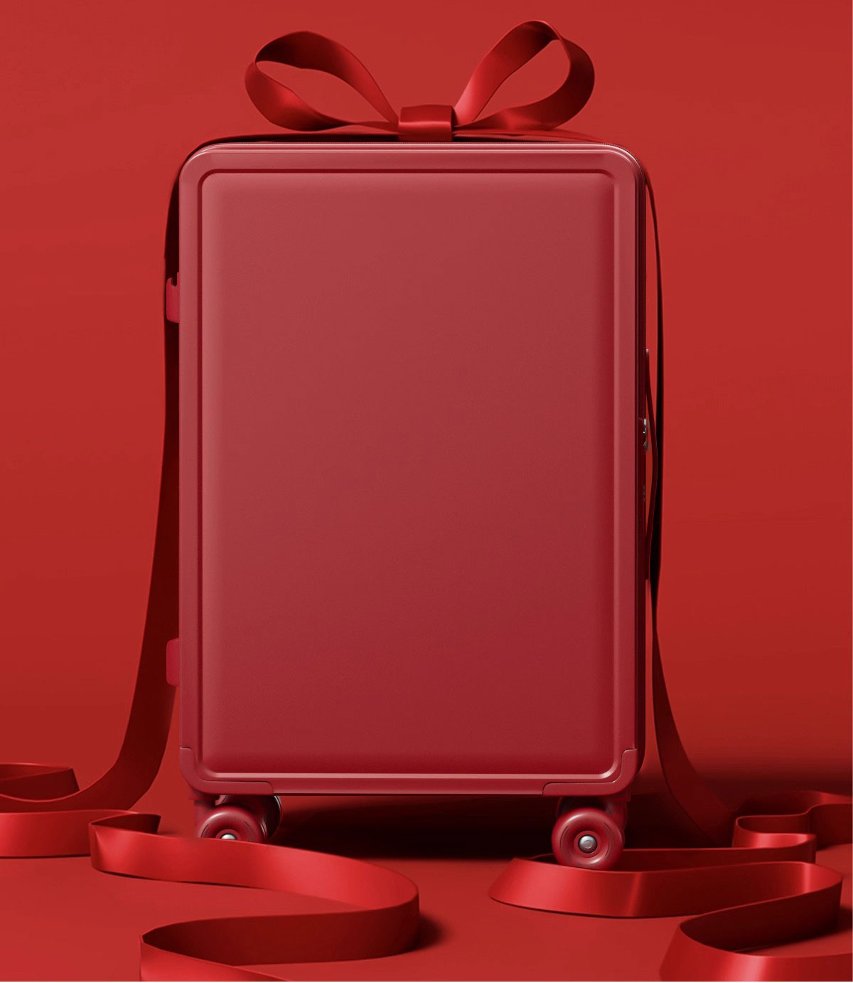 賽車輪 紅色行李箱陪嫁箱新娘嫁妝 811拉鏈款