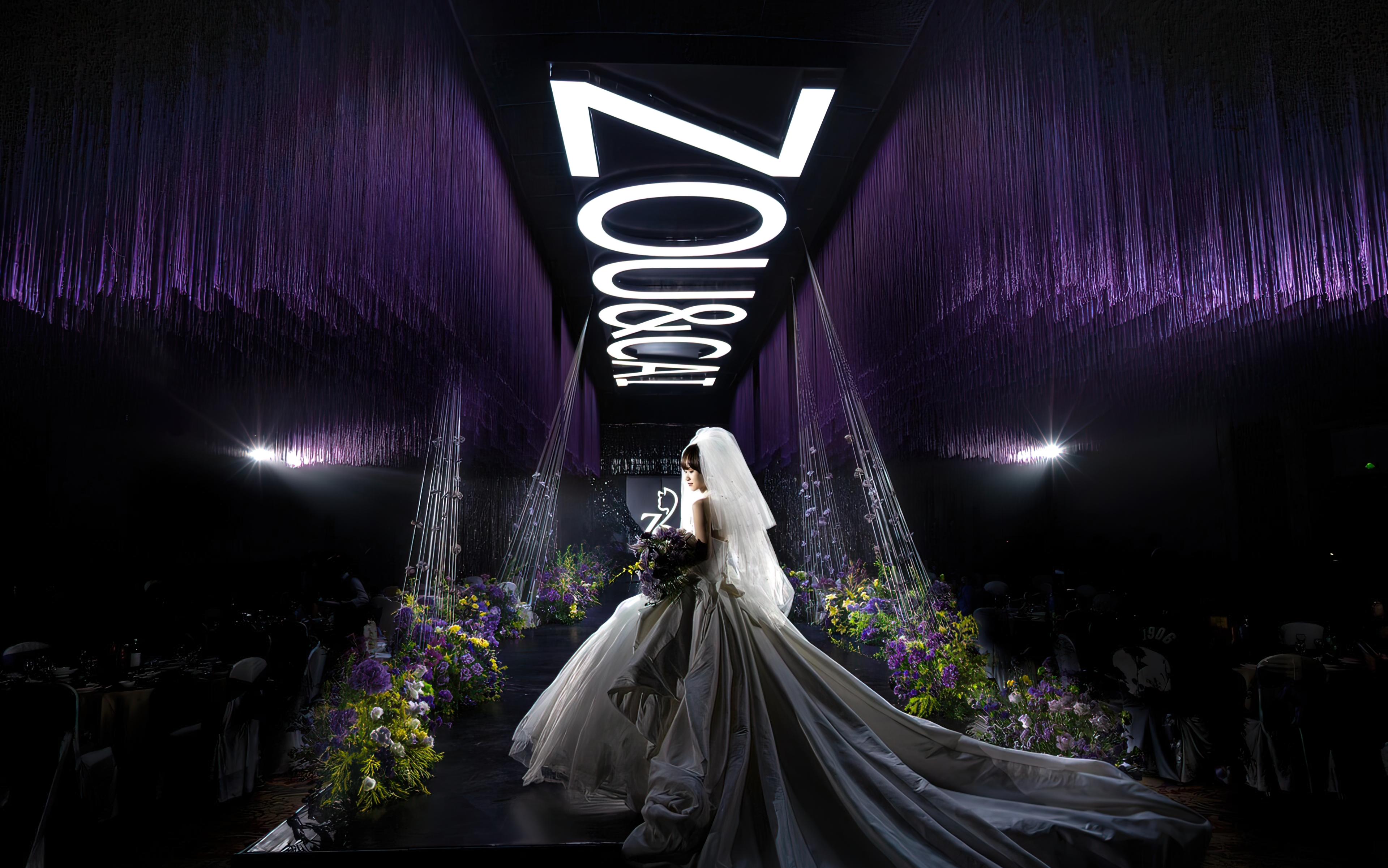 紫韻縈繞，線(xiàn)簾輕垂共譜婚禮詩(shī)篇DBY5