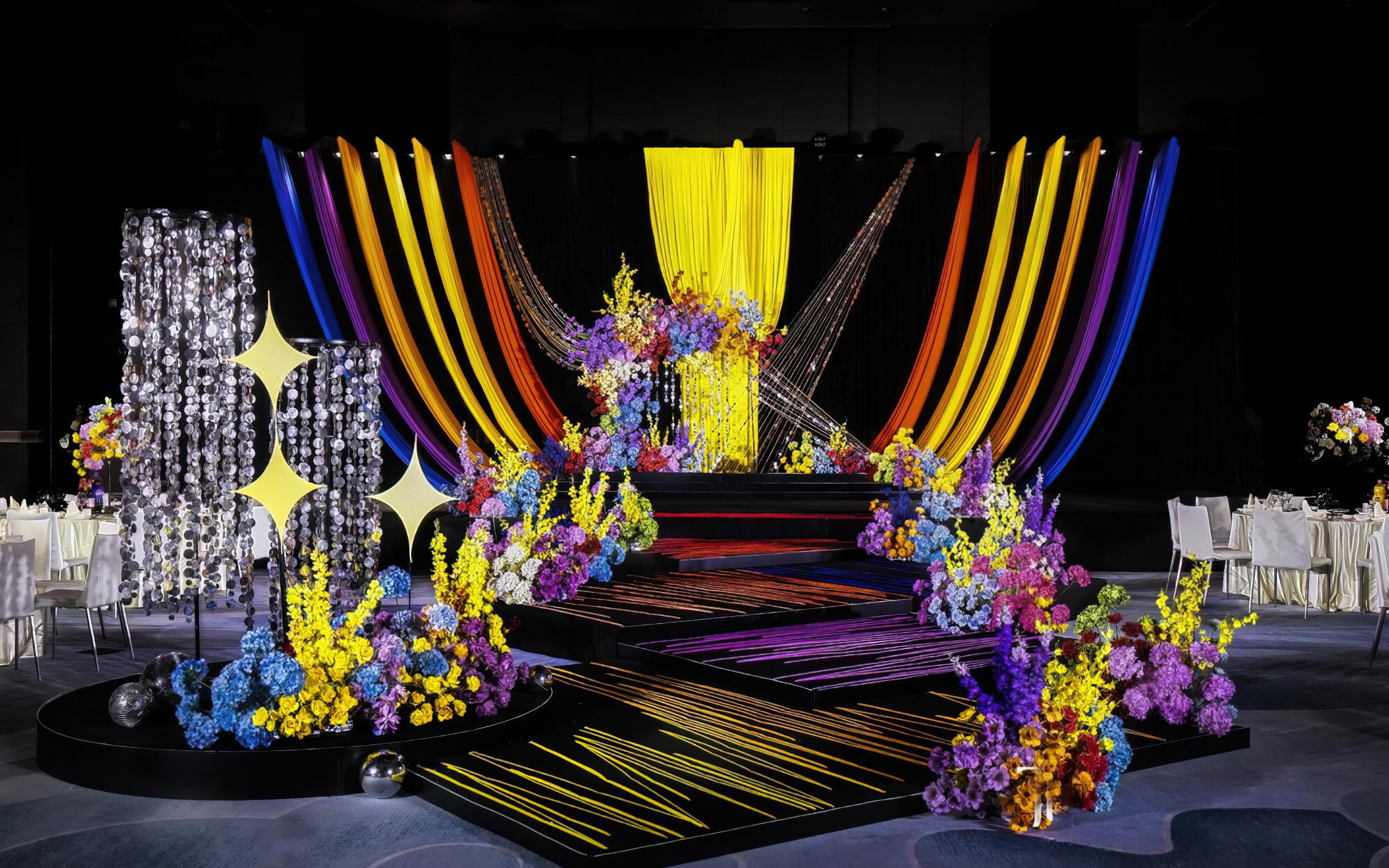 紫韵布幔，浪漫婚礼主场