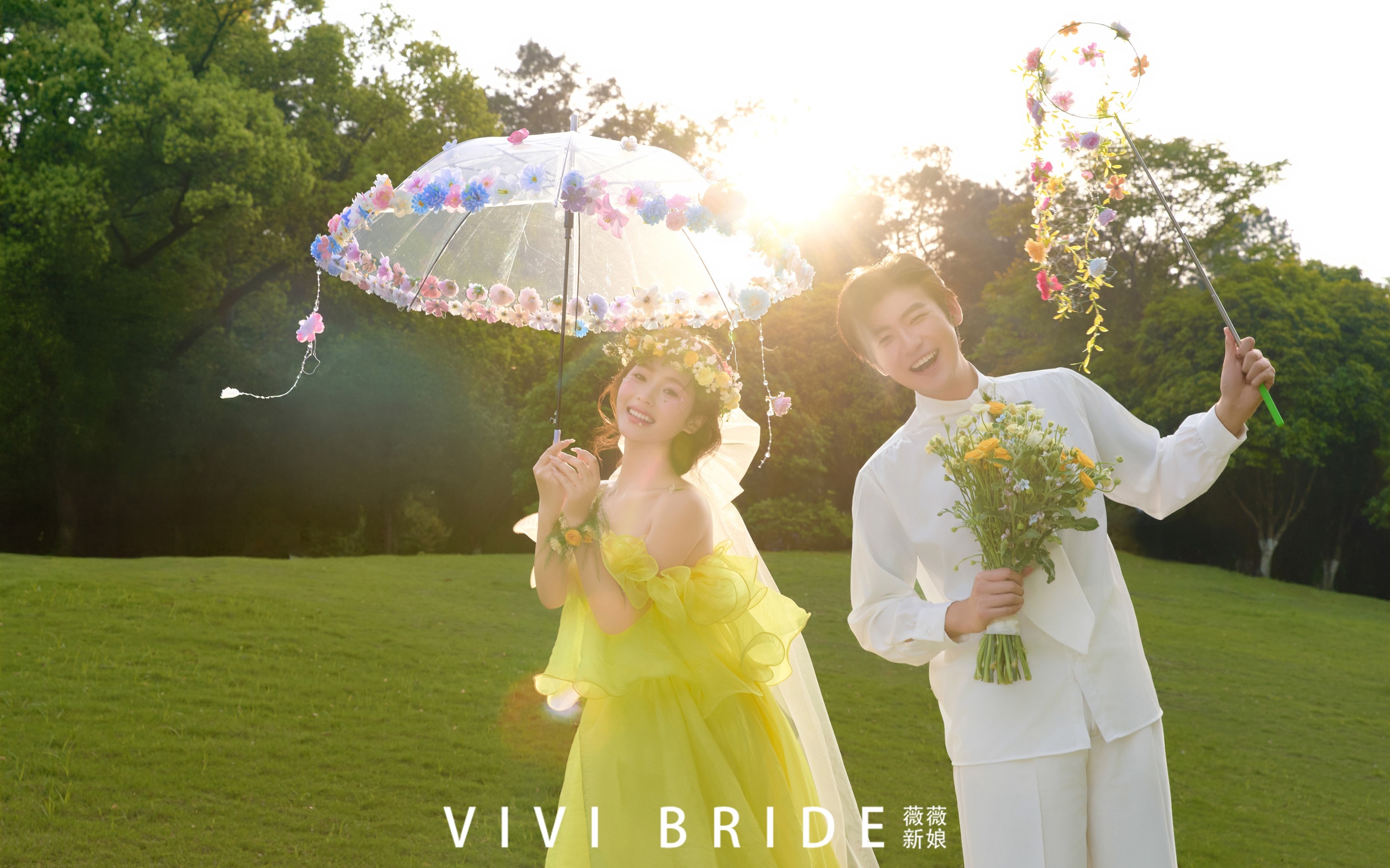 把婚纱照拍成童话书📖｜春日森系小清新甜到犯规啦