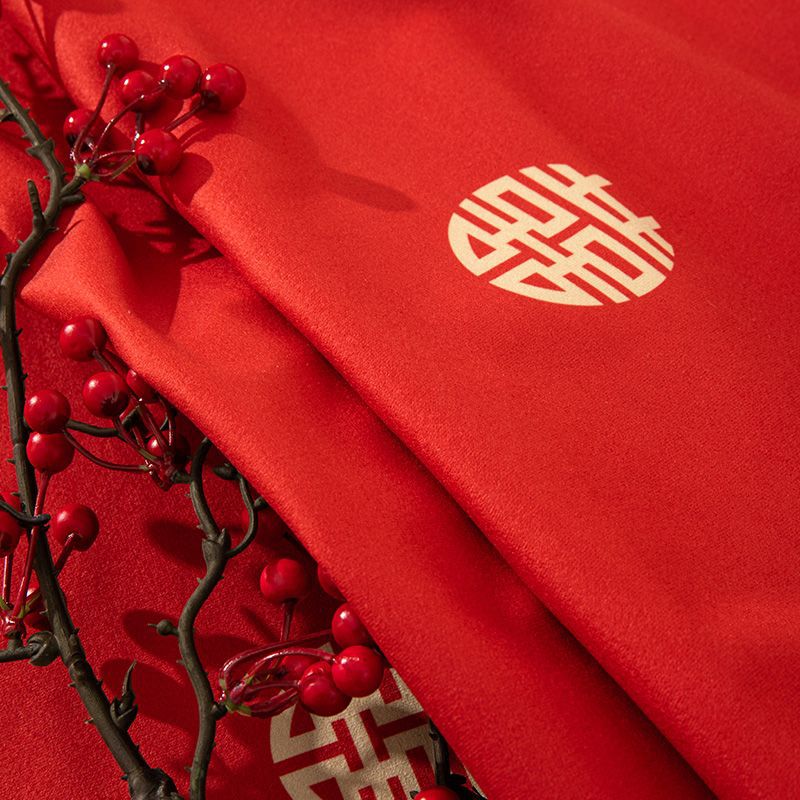 多尺寸 桌布结婚红布餐桌茶几长方形台布盖布婚庆