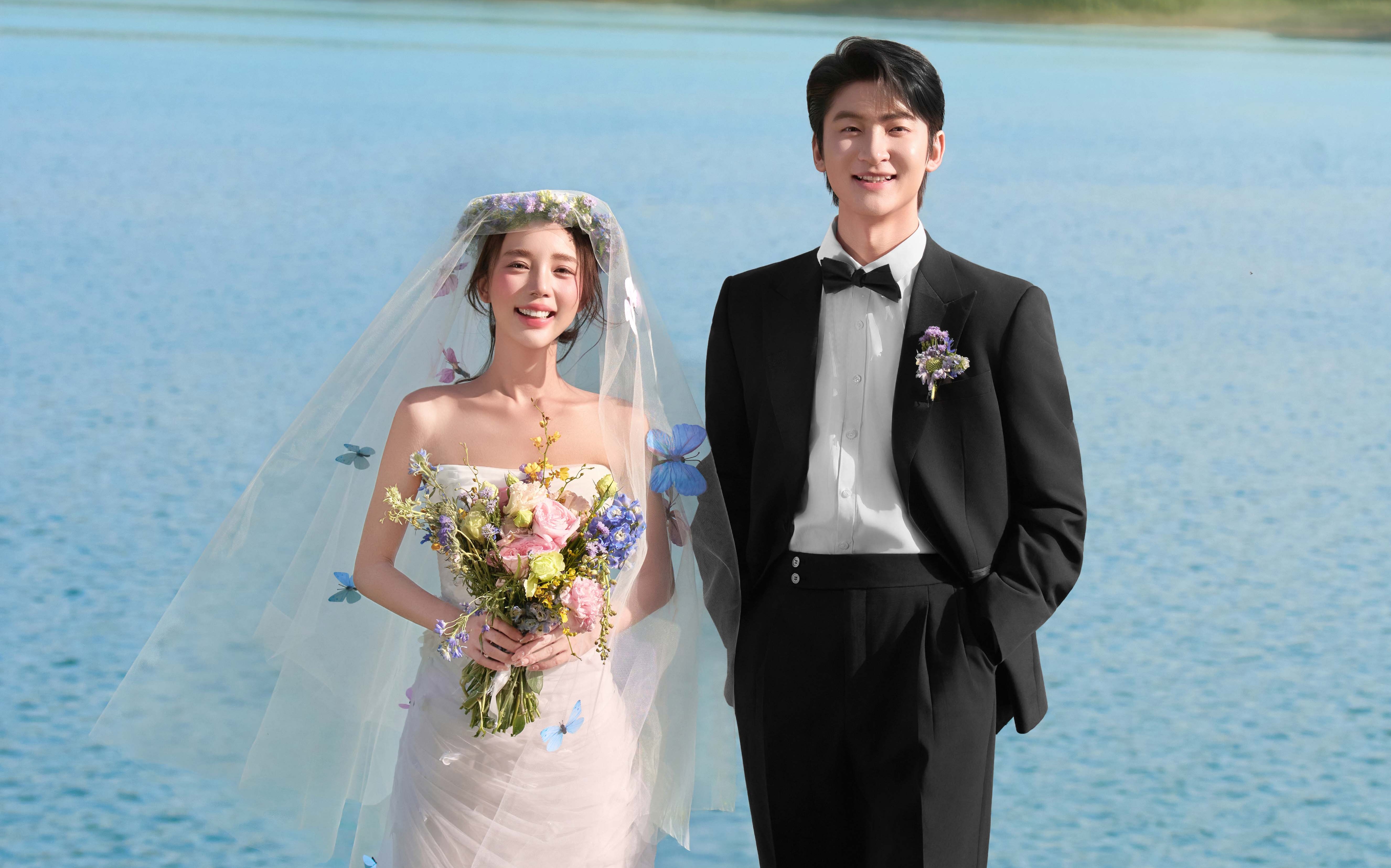 好浪漫的花仙子湖边婚纱照 出片太惊艳了