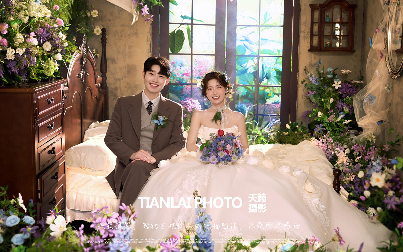 花房里的少女🦋蝴蝶头纱就是氛围感之神吧