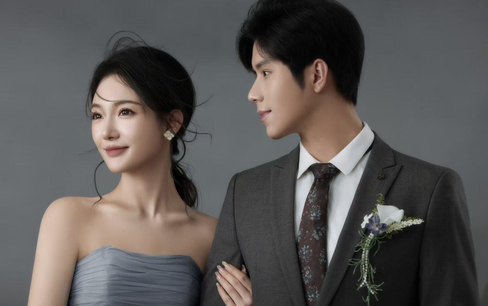 新中式工笔画婚纱照✨ 把爱意藏进水墨山河