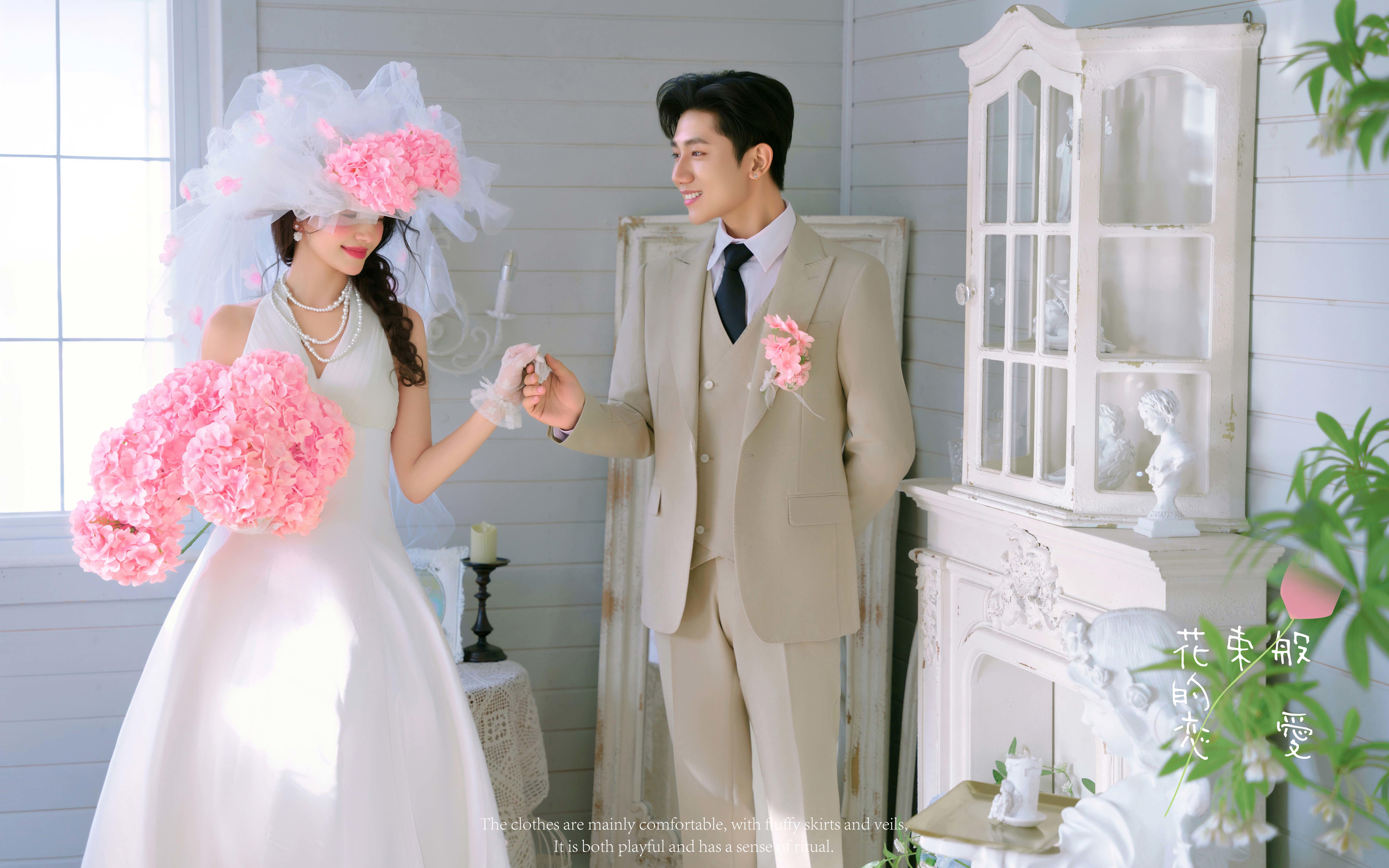 甜蜜浪漫的法式婚紗照，少女心爆棚