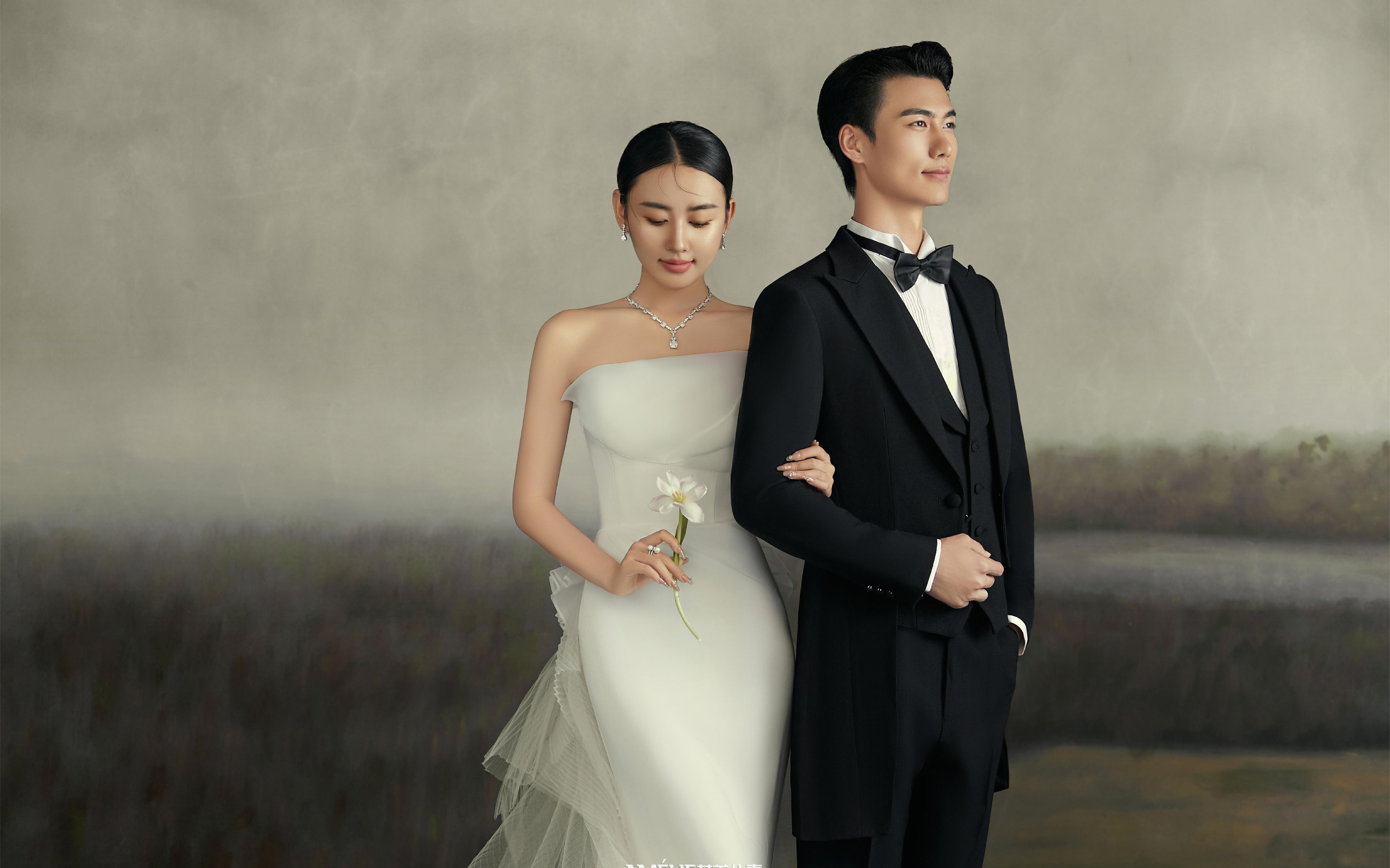 從油畫里走出來的婚紗照??