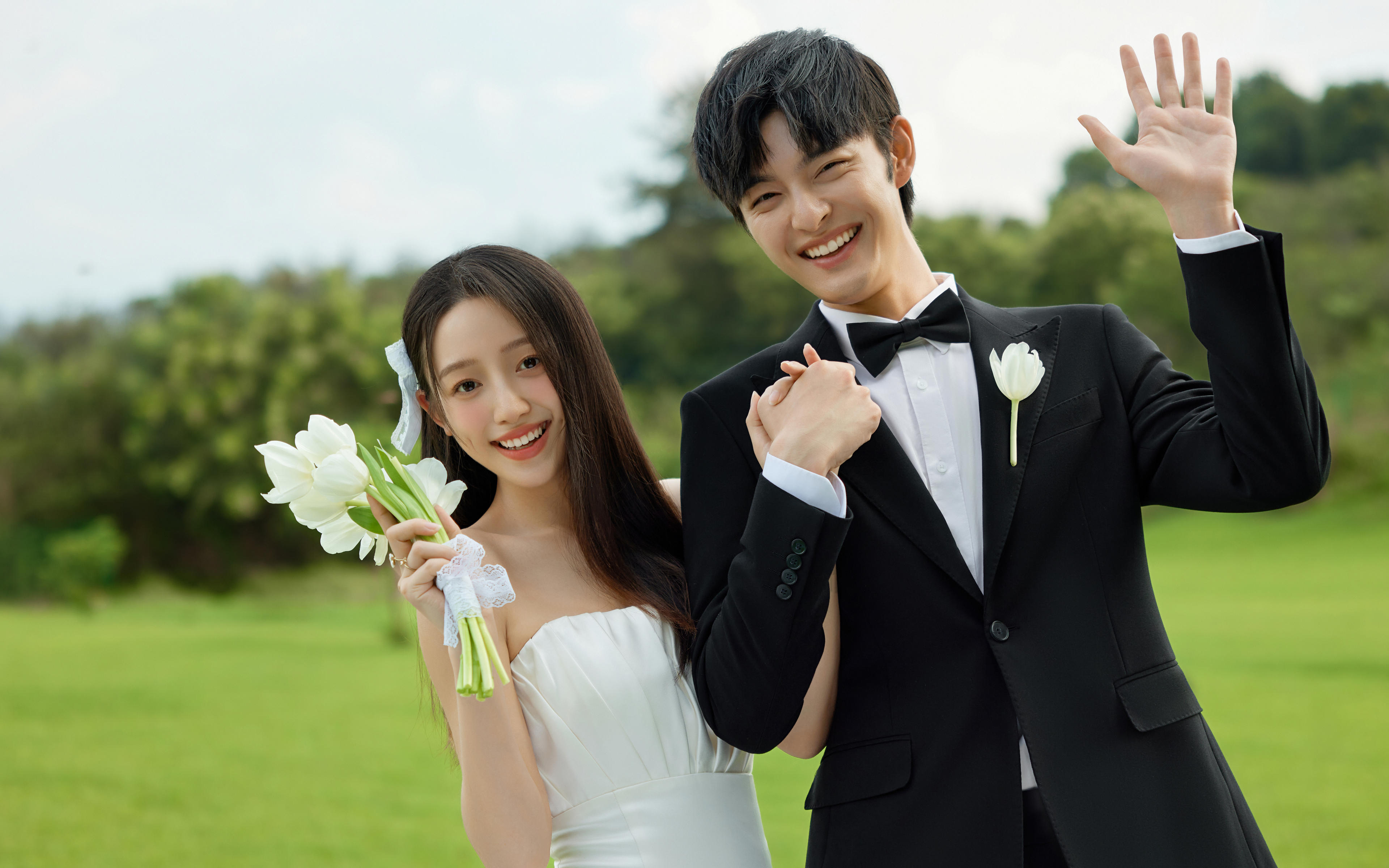 森系草坪仪式感礼服