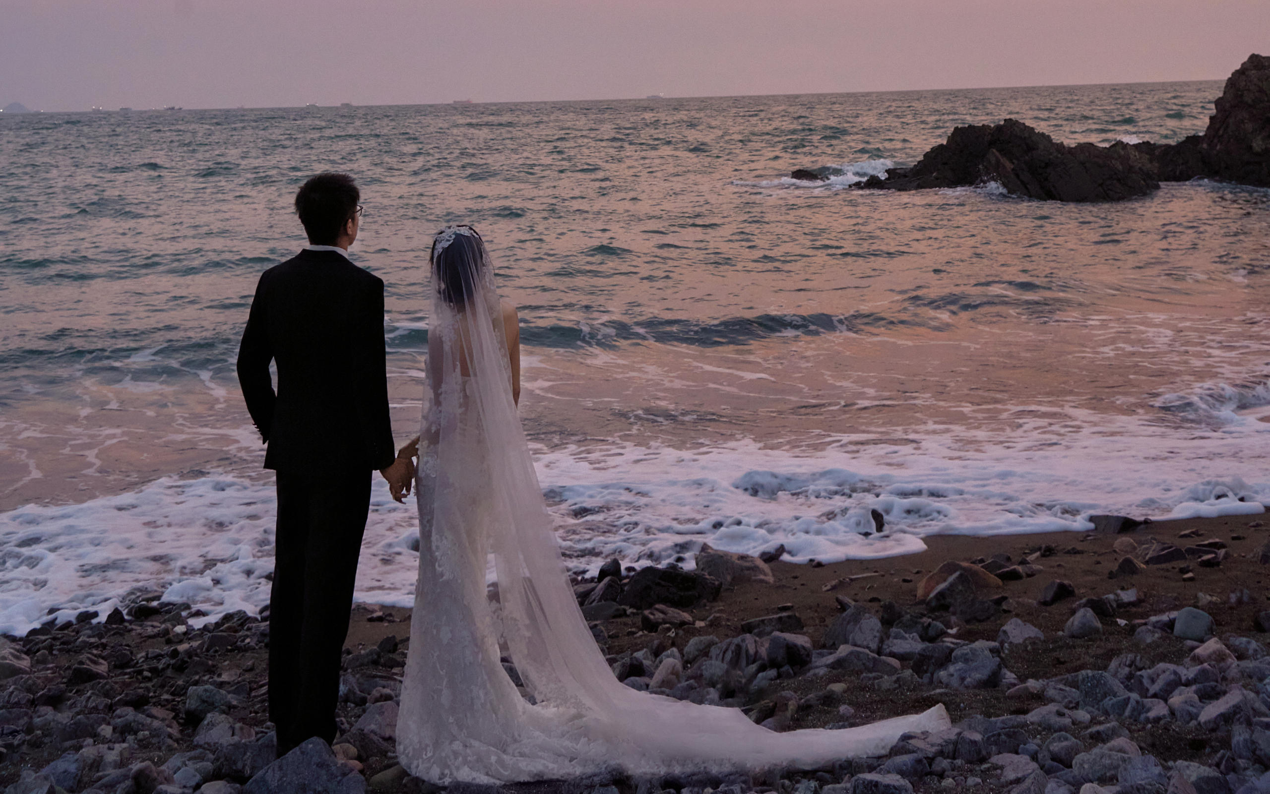 白小妹夫婦/黃島海邊