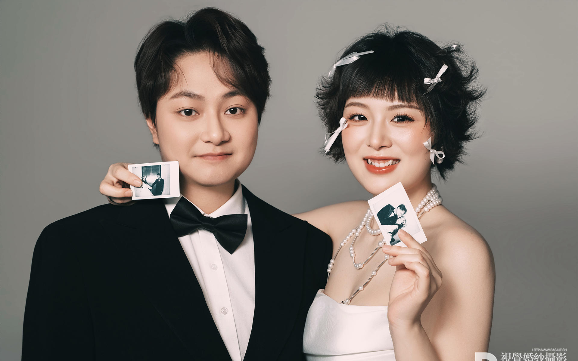 短發(fā)女孩的韓系輕復(fù)古婚紗照｜將愛情，印入膠片深處