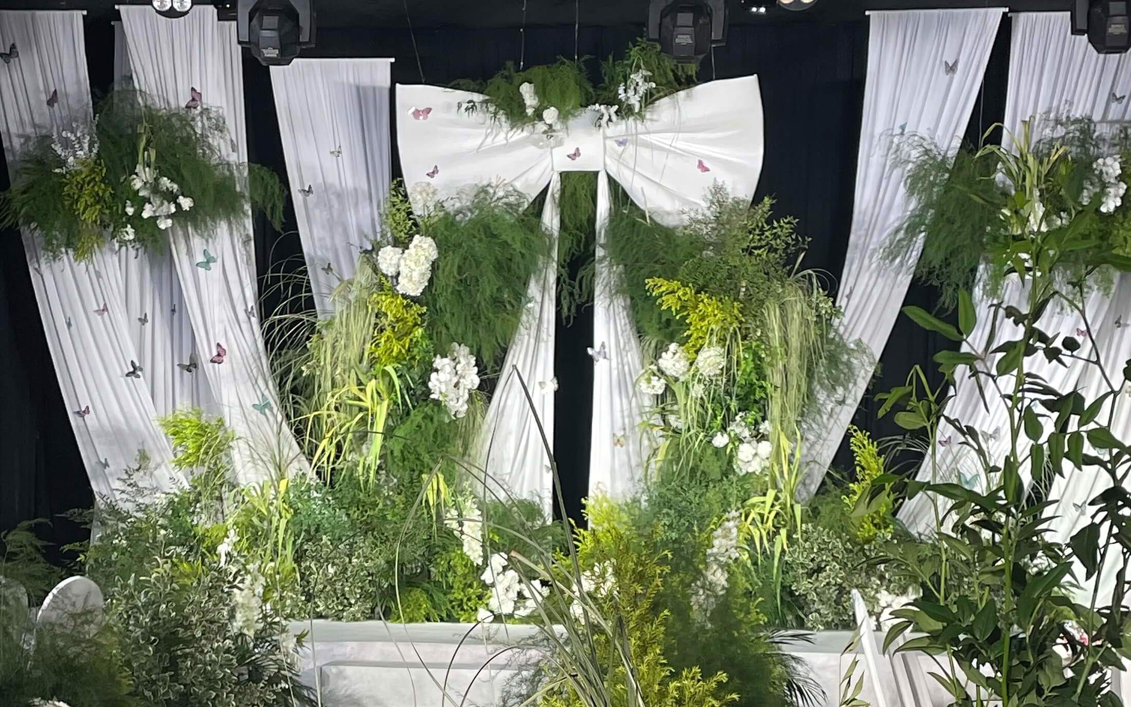 【美人魚(yú)婚禮】布幔蝴蝶結(jié)野生自然系婚禮