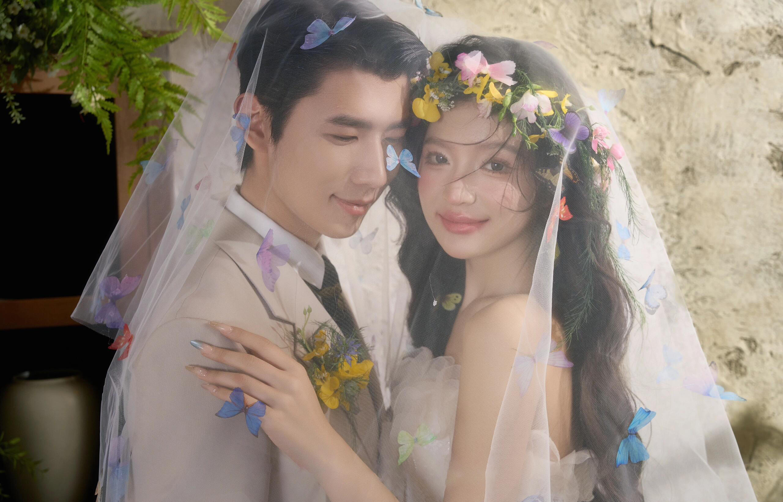 客片-复古油画婚纱照