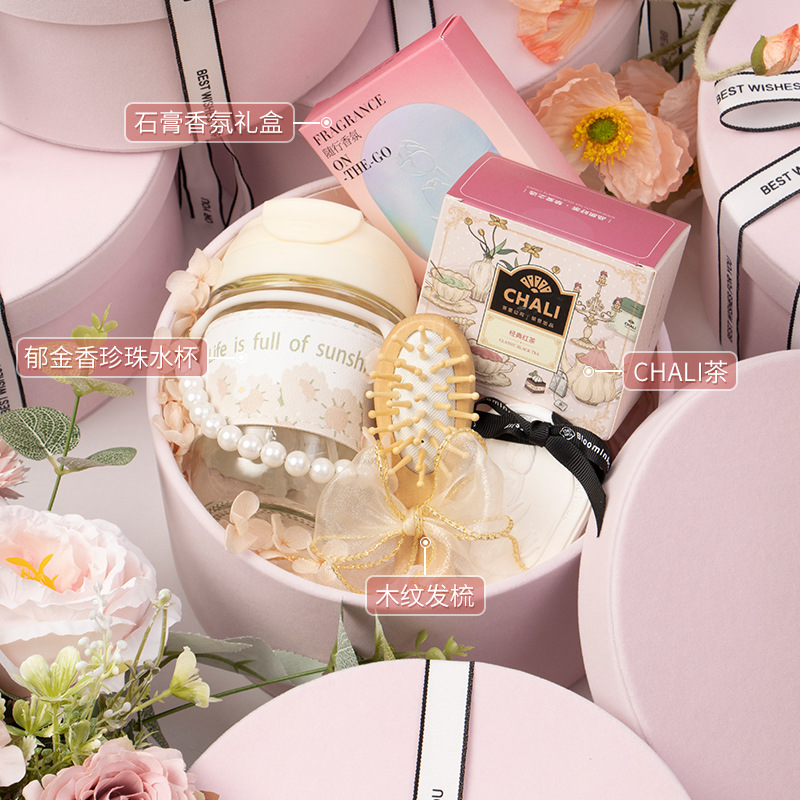 【高品質(zhì)推薦】絲絨浪漫圓桶伴娘伴手禮