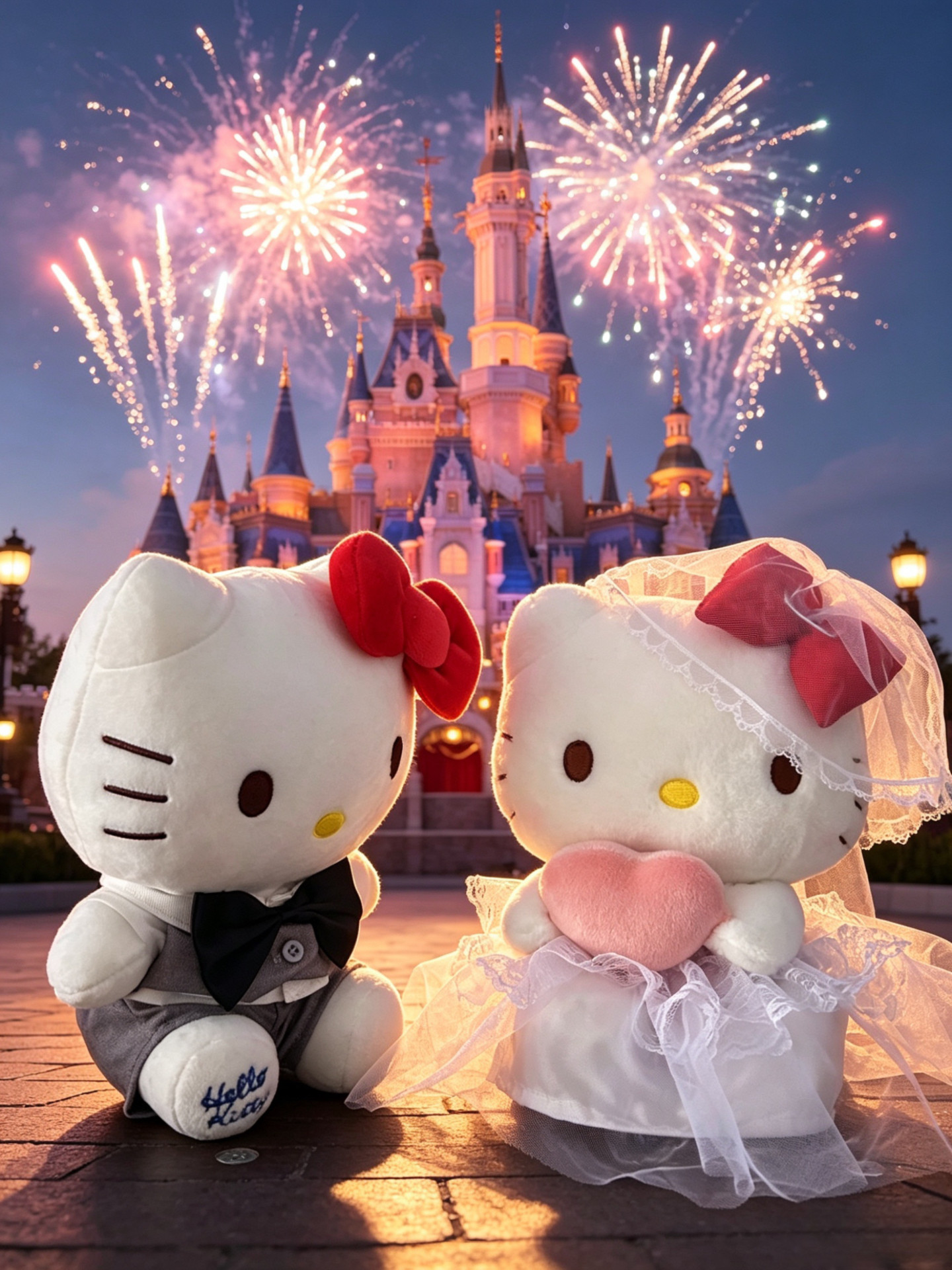 HelloKitty 结婚压床娃娃一对陪嫁抱枕公仔