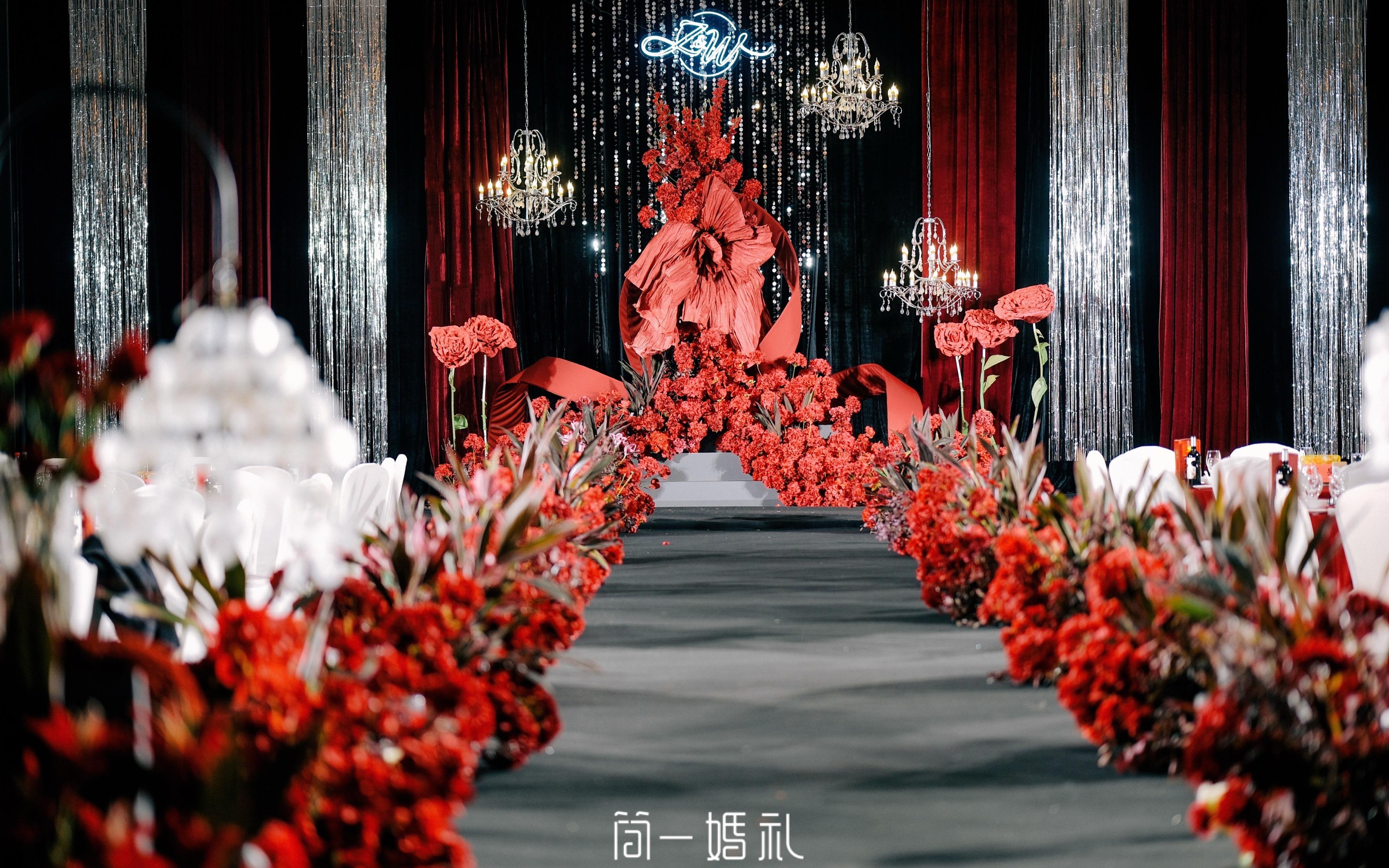 【簡一婚禮】紅色系布?；槎Y