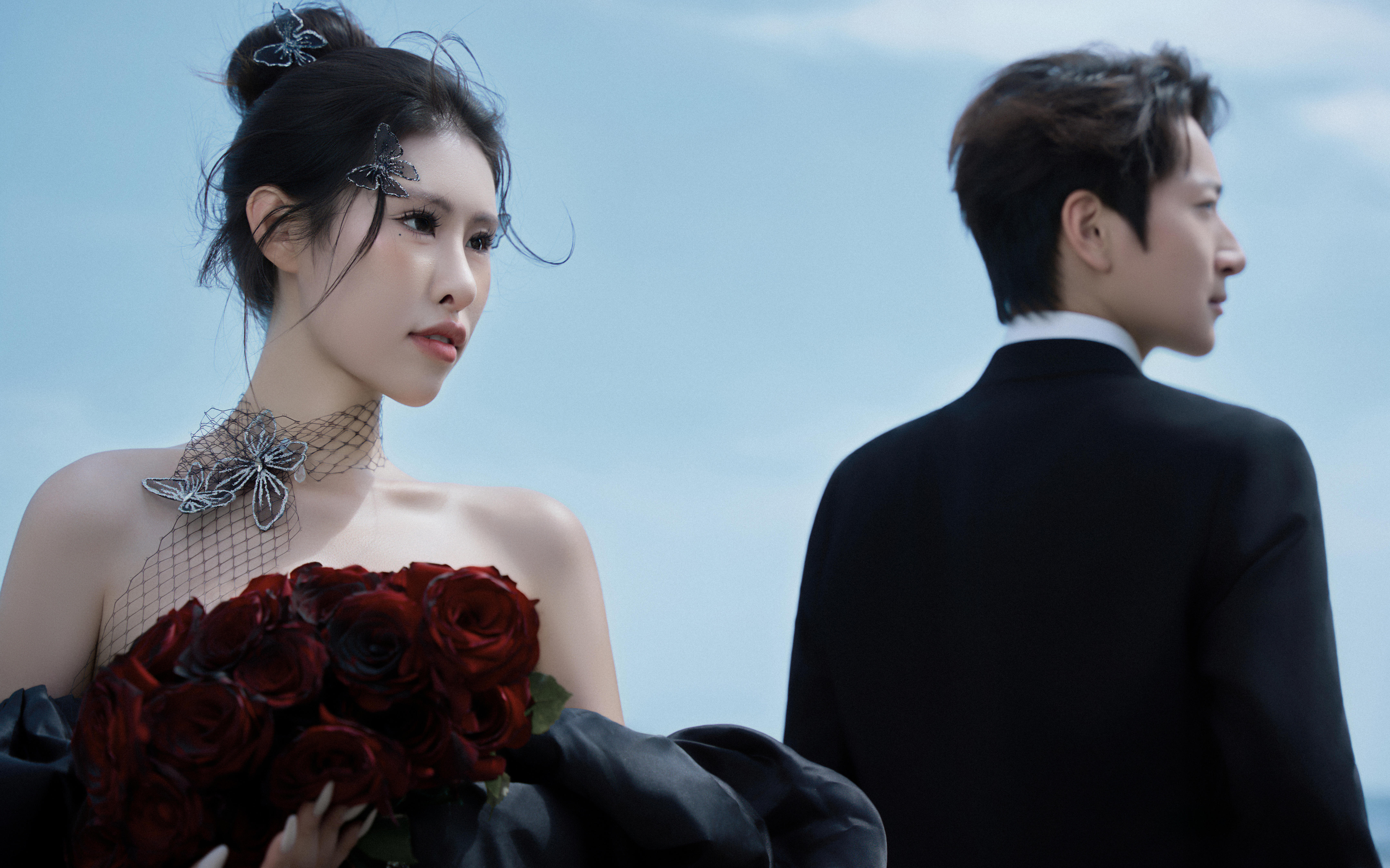 三亞礁石??配黑紗??又美又颯的電影感大片