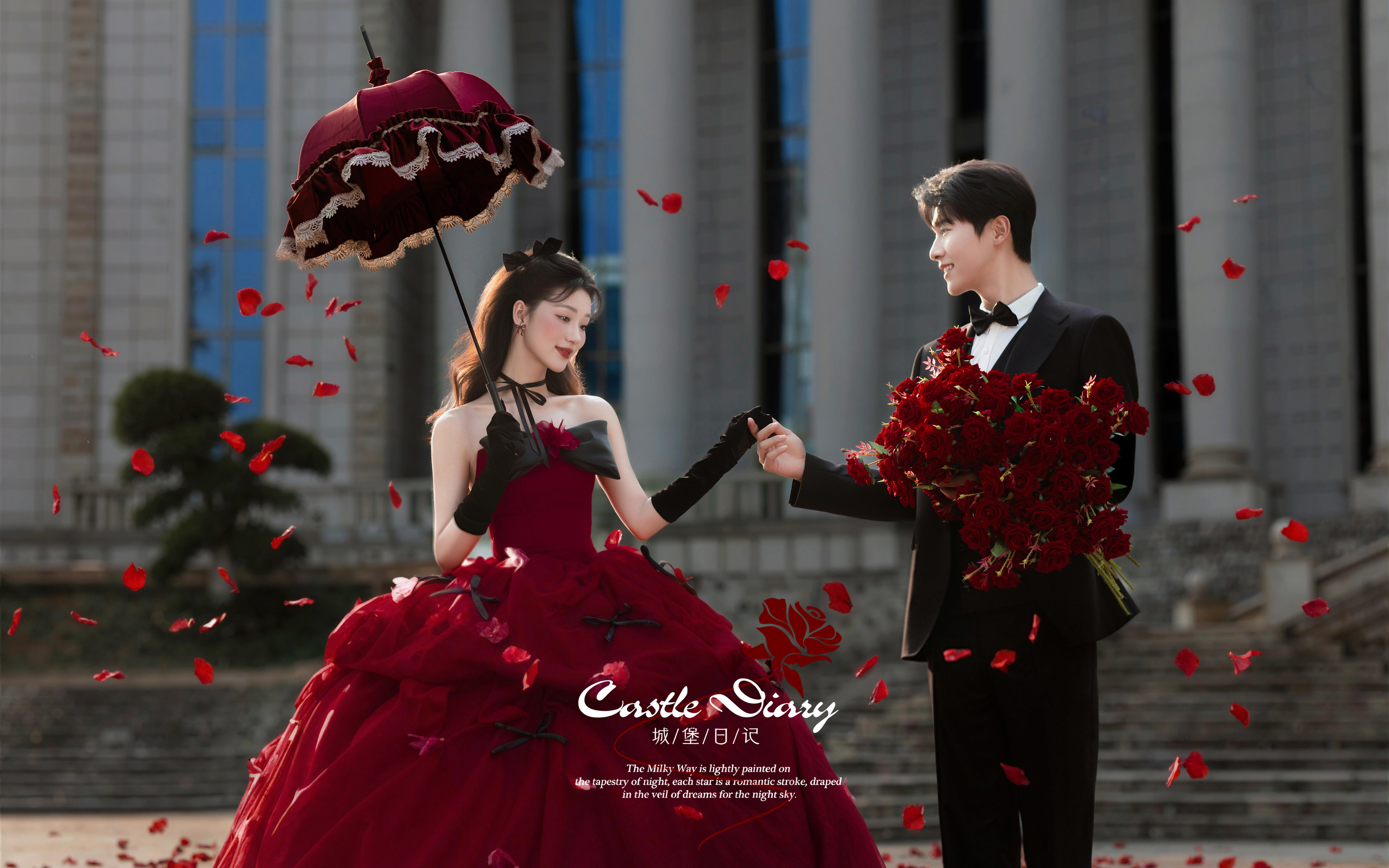 美到挪不开眼‼️婚纱照拍成童话里的玫瑰公主🌹