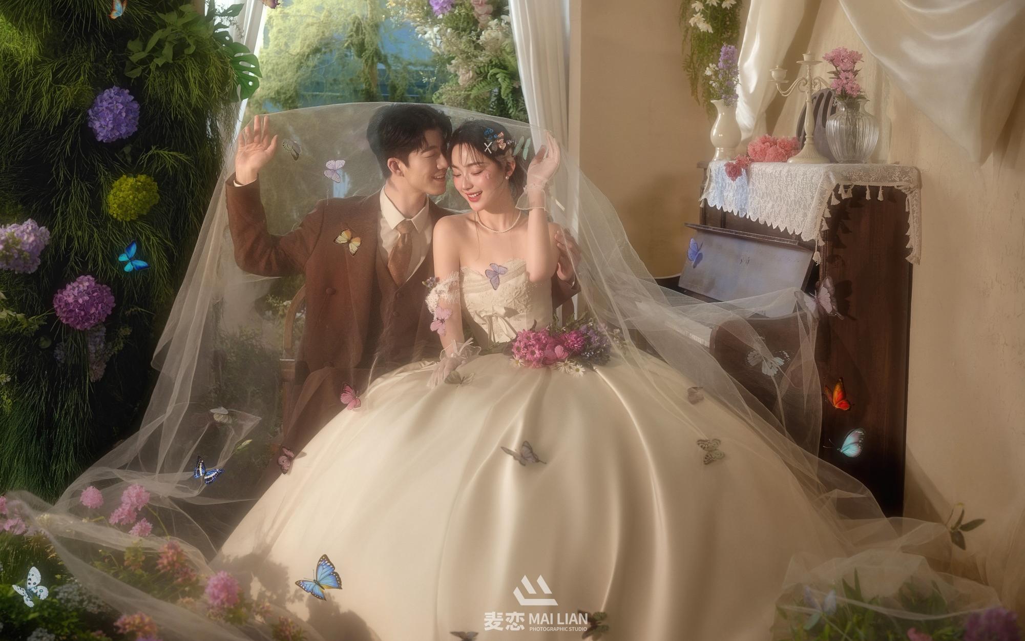期待已久的蝴蝶公主婚纱照🦋这也太美了叭