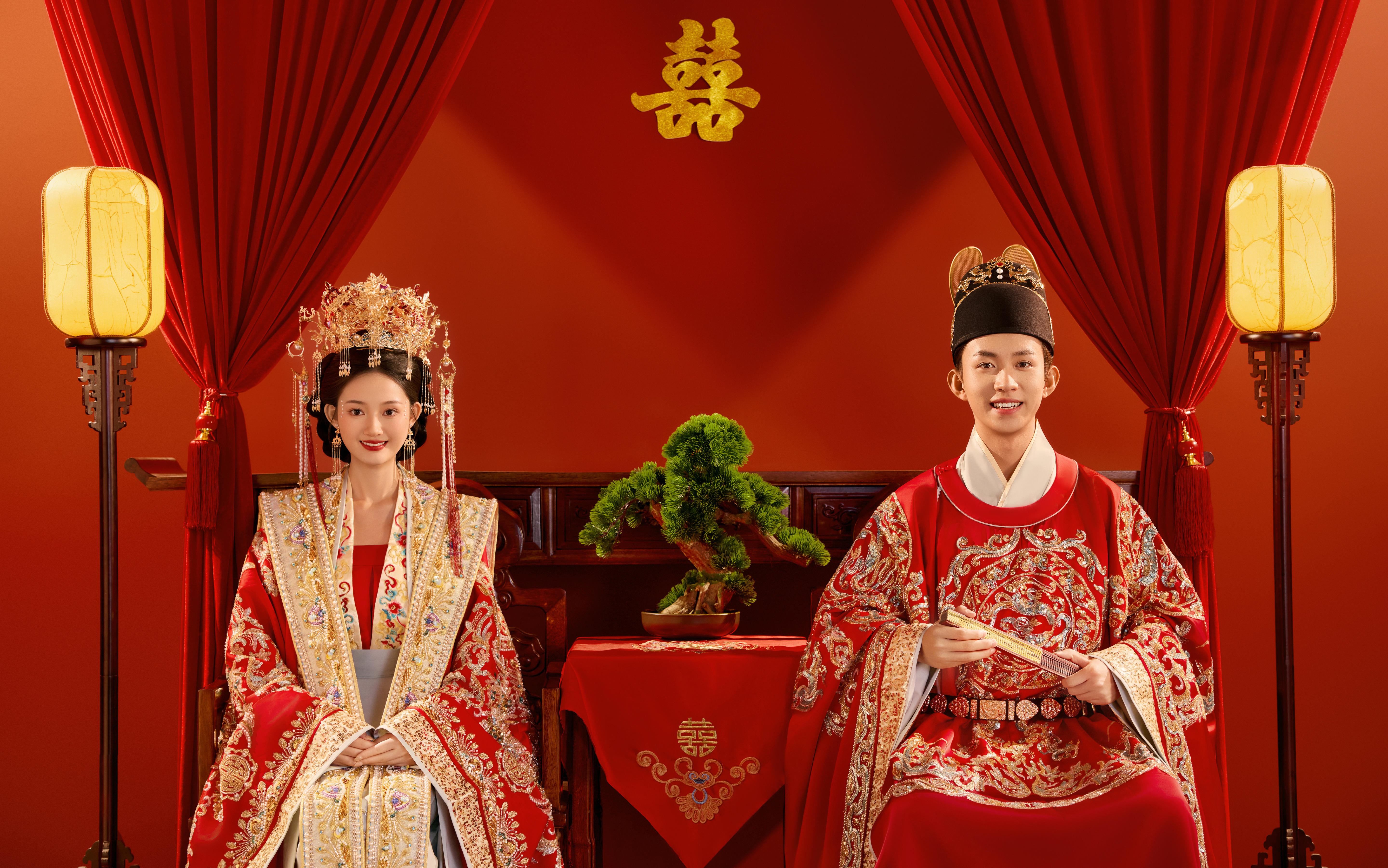 【國(guó)風(fēng)婚紗照】鳳冠霞帔繪良緣，拍盡中式雅致