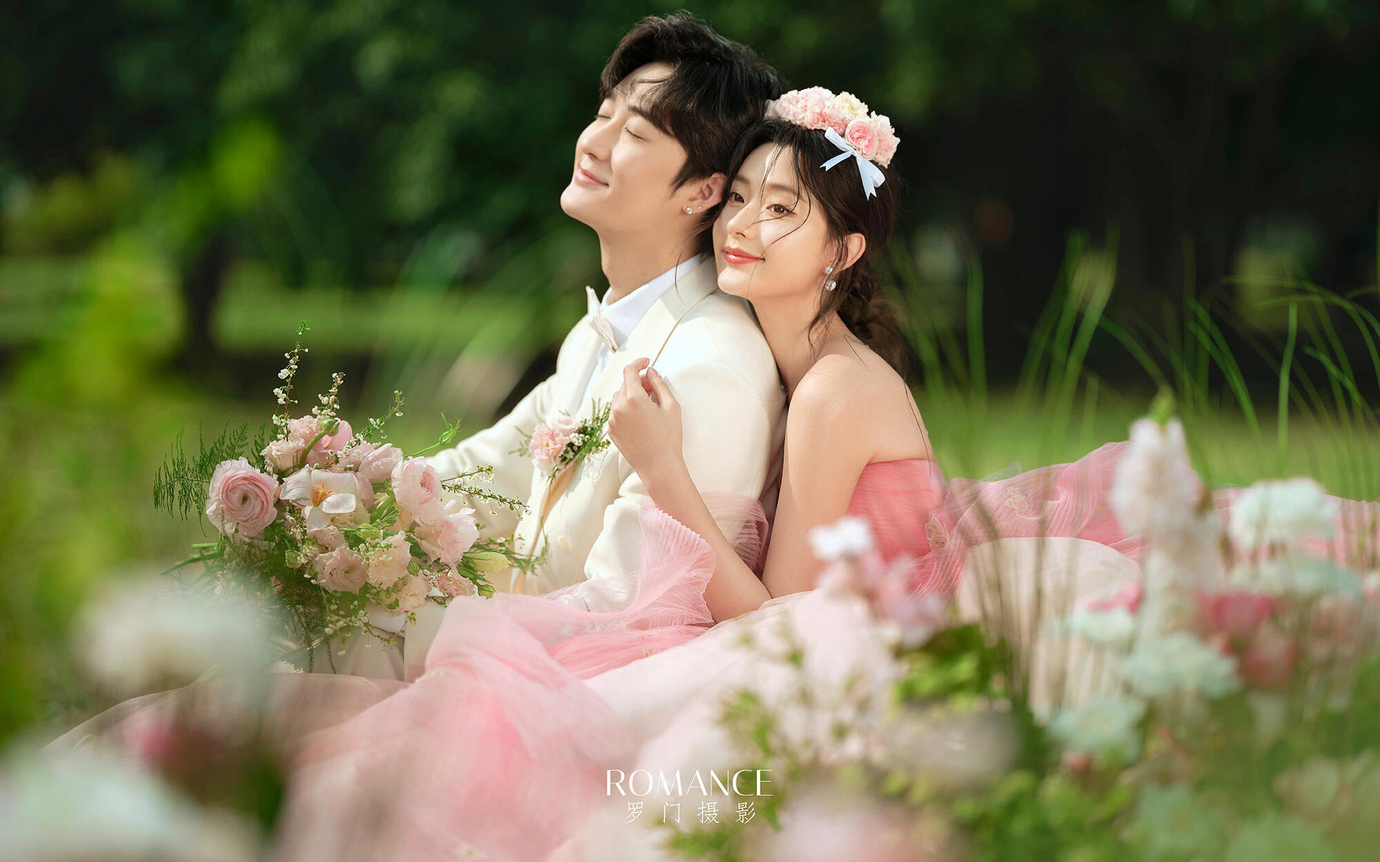 清新甜美🌸森系粉纱婚纱照真的太出片啦 