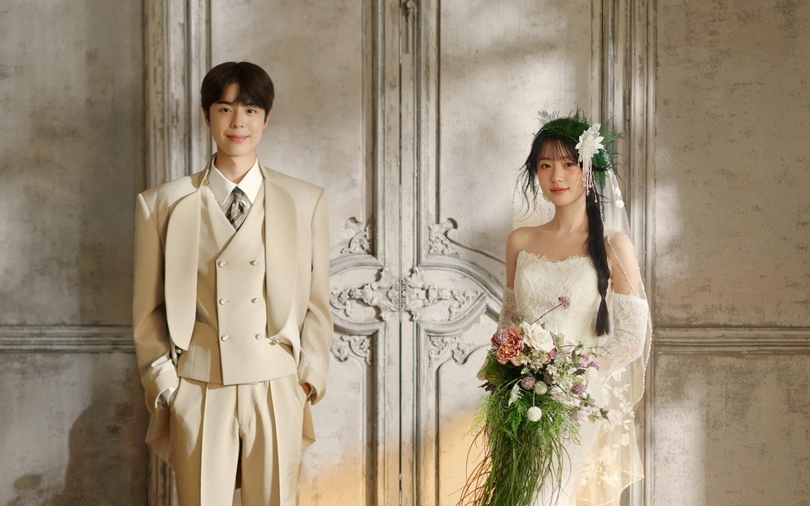 美神降臨??被浪漫選中的法式光影蕾絲婚紗照