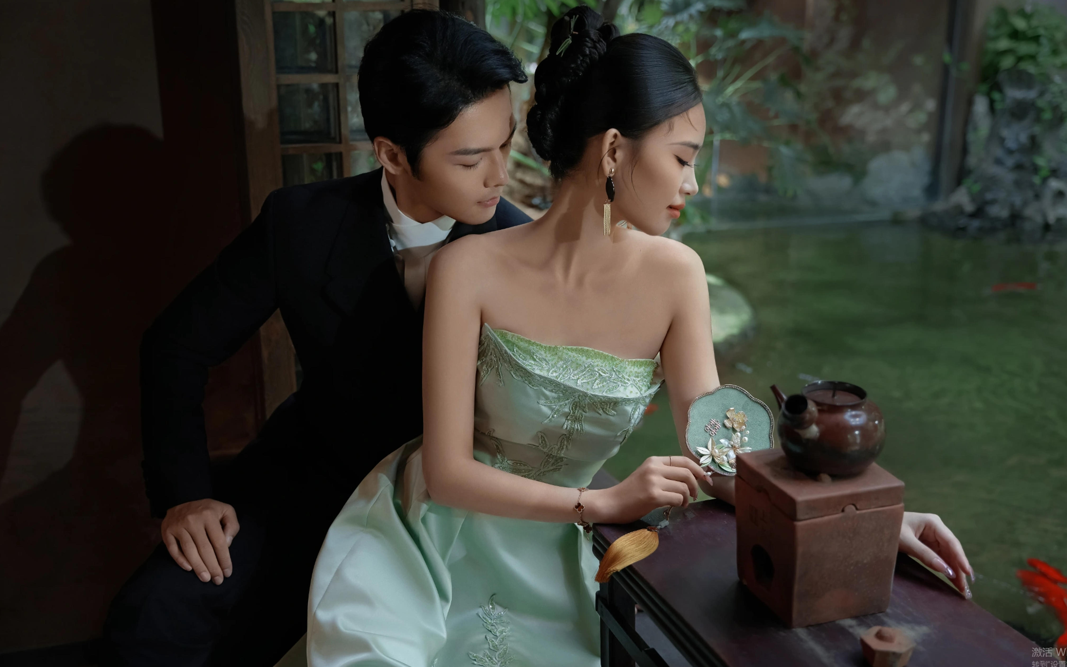 【新中式婚紗照】著一身青綠，許一場(chǎng)白首不離的誓約