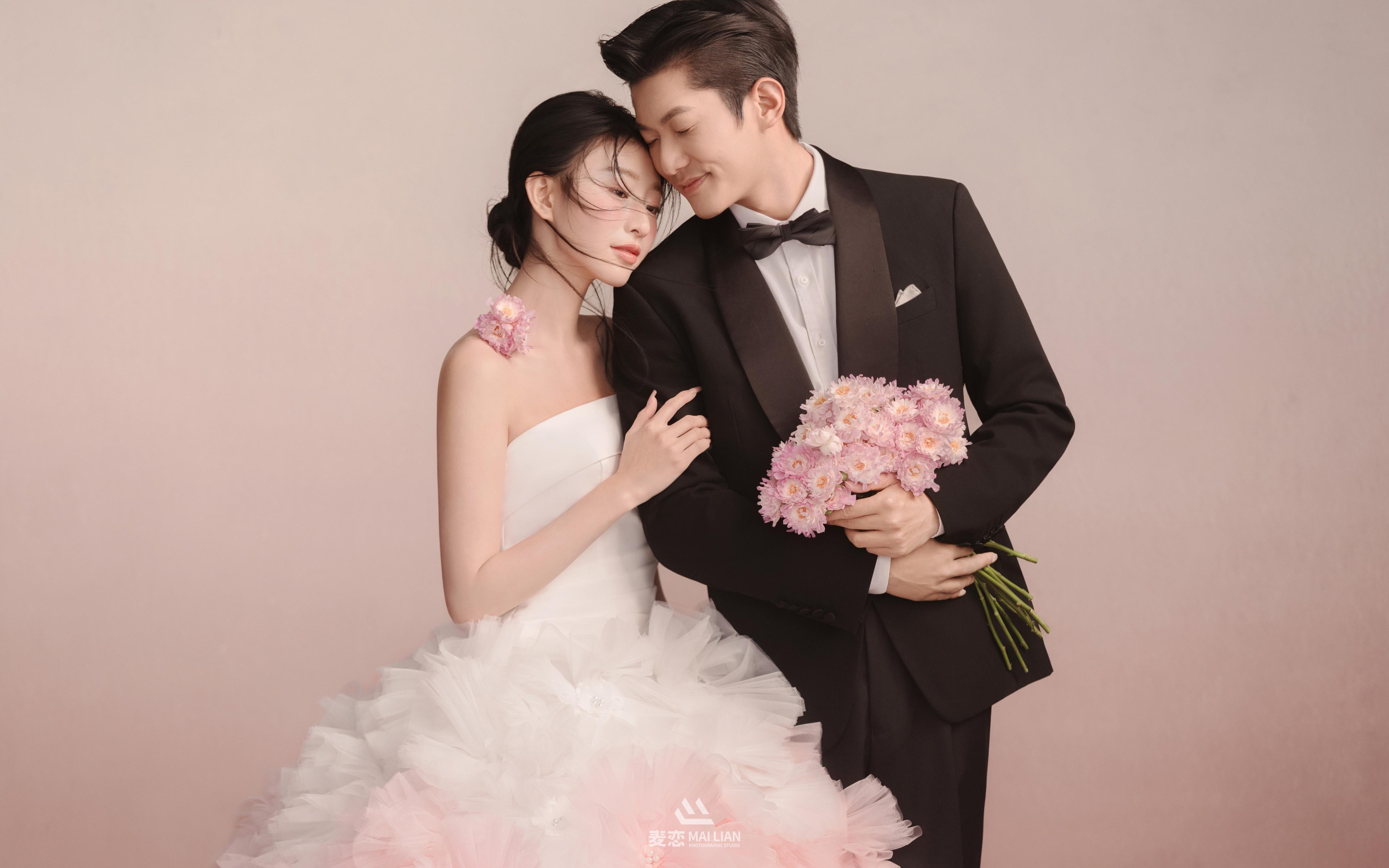 婚纱照被拍成了童话里的花仙子🌷甜蜜满分