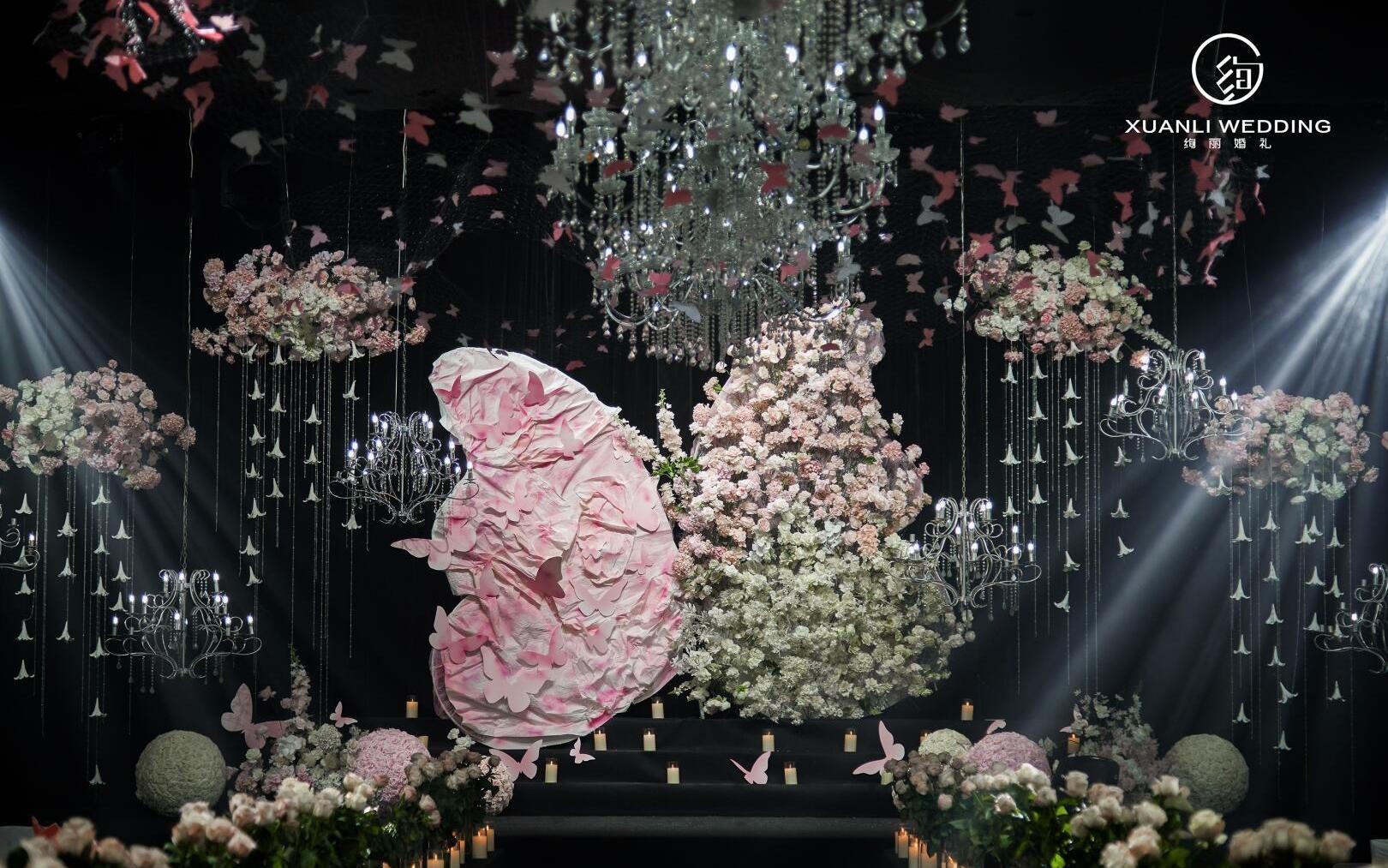 温柔粉色蝴蝶｜韩系婚礼布置