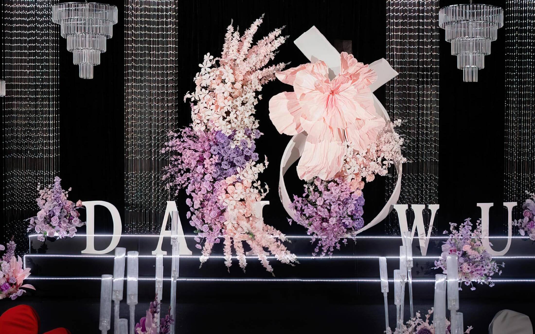 粉紫色水晶婚禮