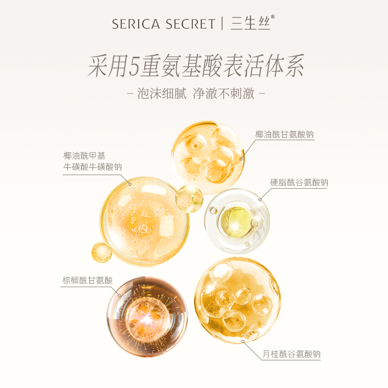 【新品】三生丝 光润净透氨基酸洁面乳20g